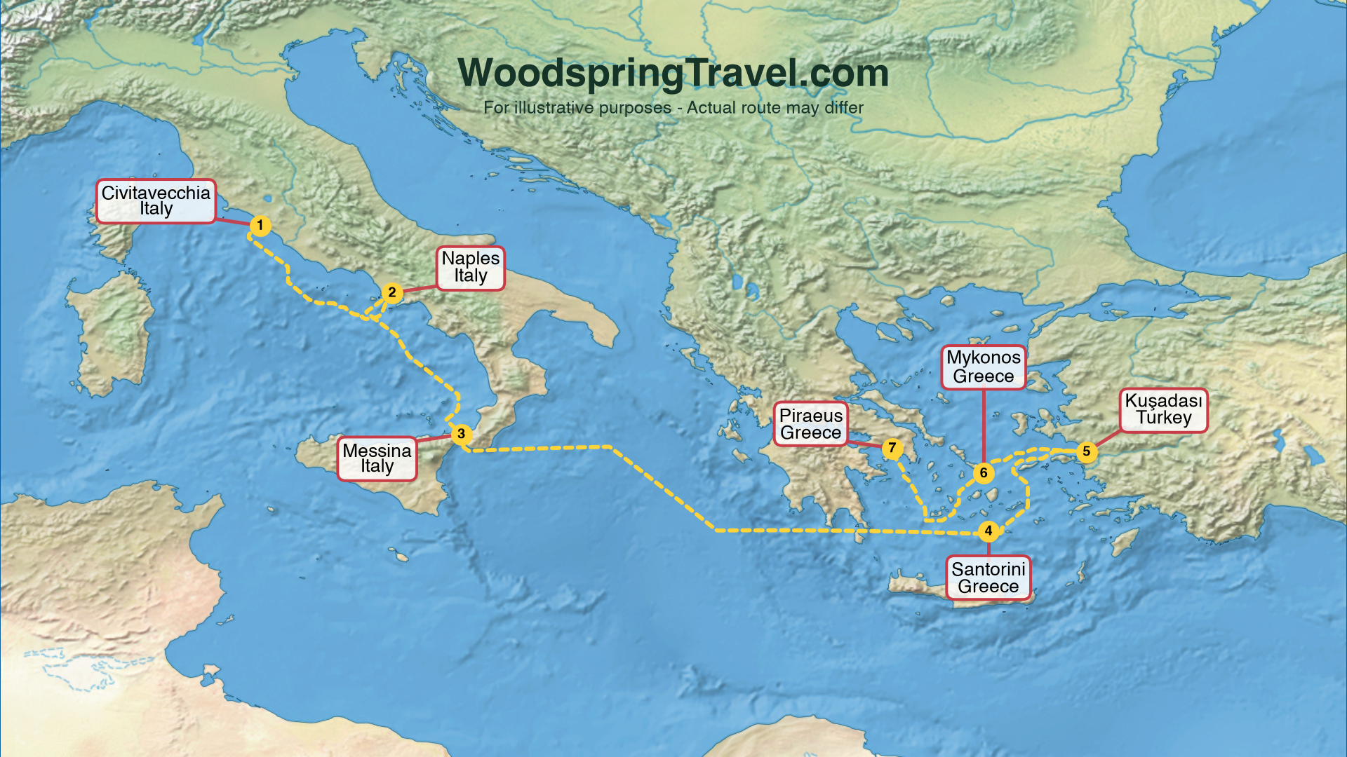 Route Illustration - Actual route may differ