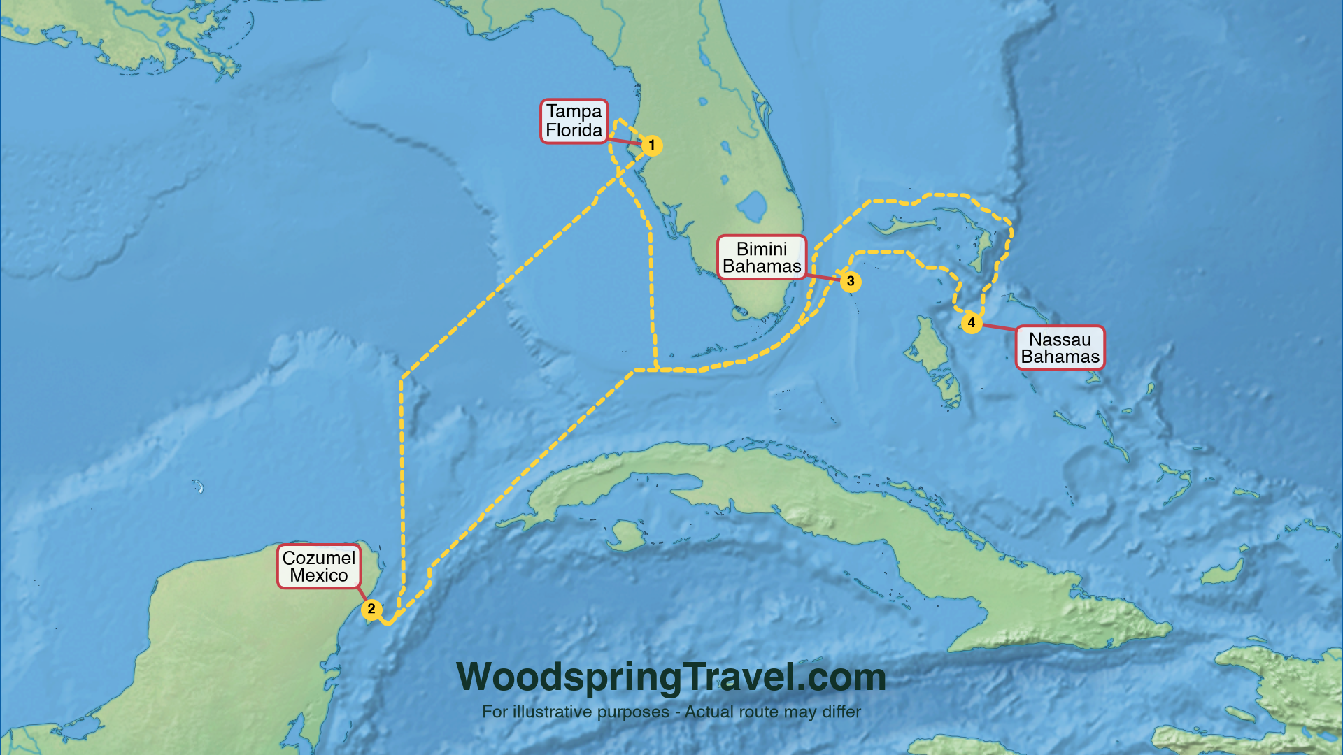 Route Illustration - Actual route may differ