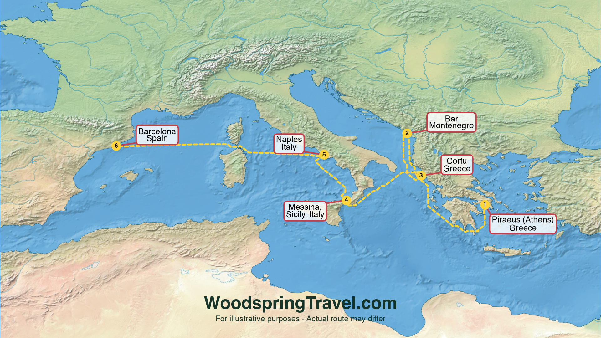 Route Illustration - Actual route may differ