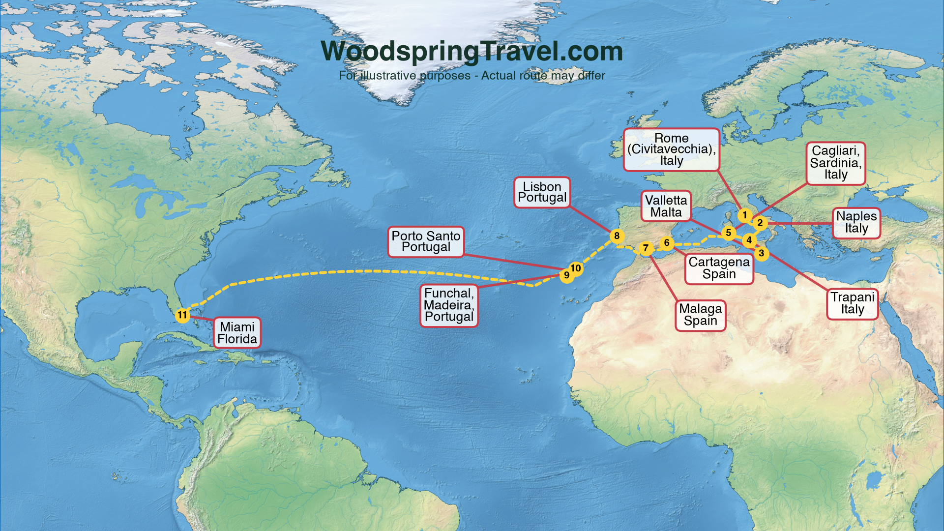 Route Illustration - Actual route may differ