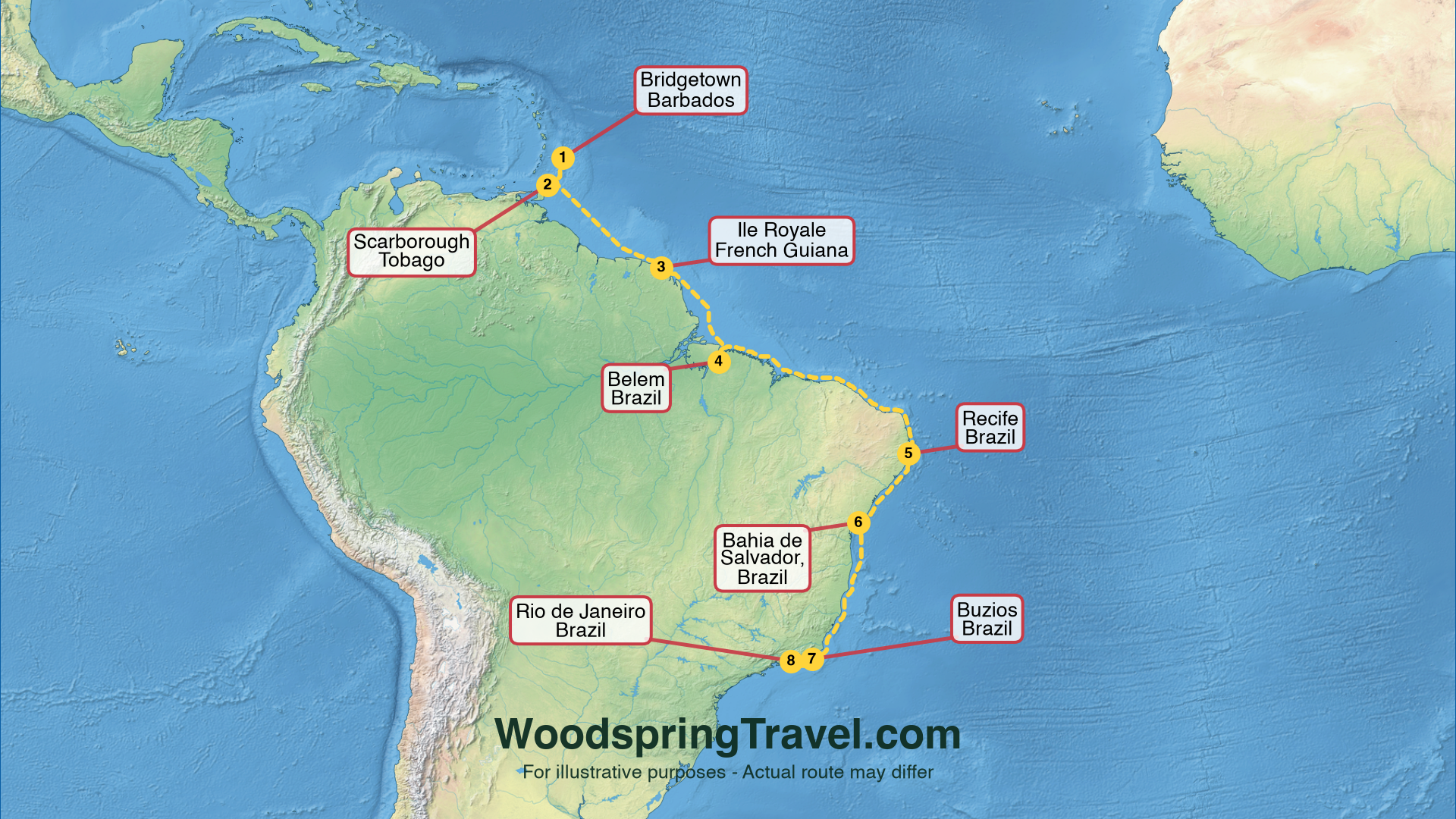 Route Illustration - Actual route may differ