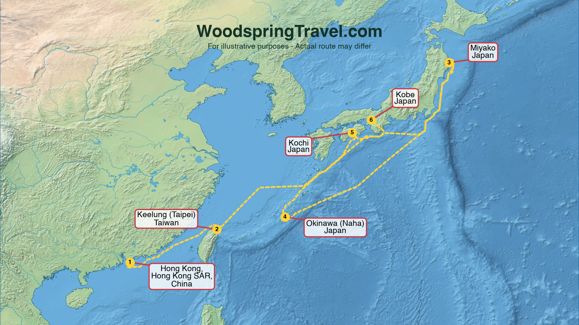 Route Illustration - Actual route may differ