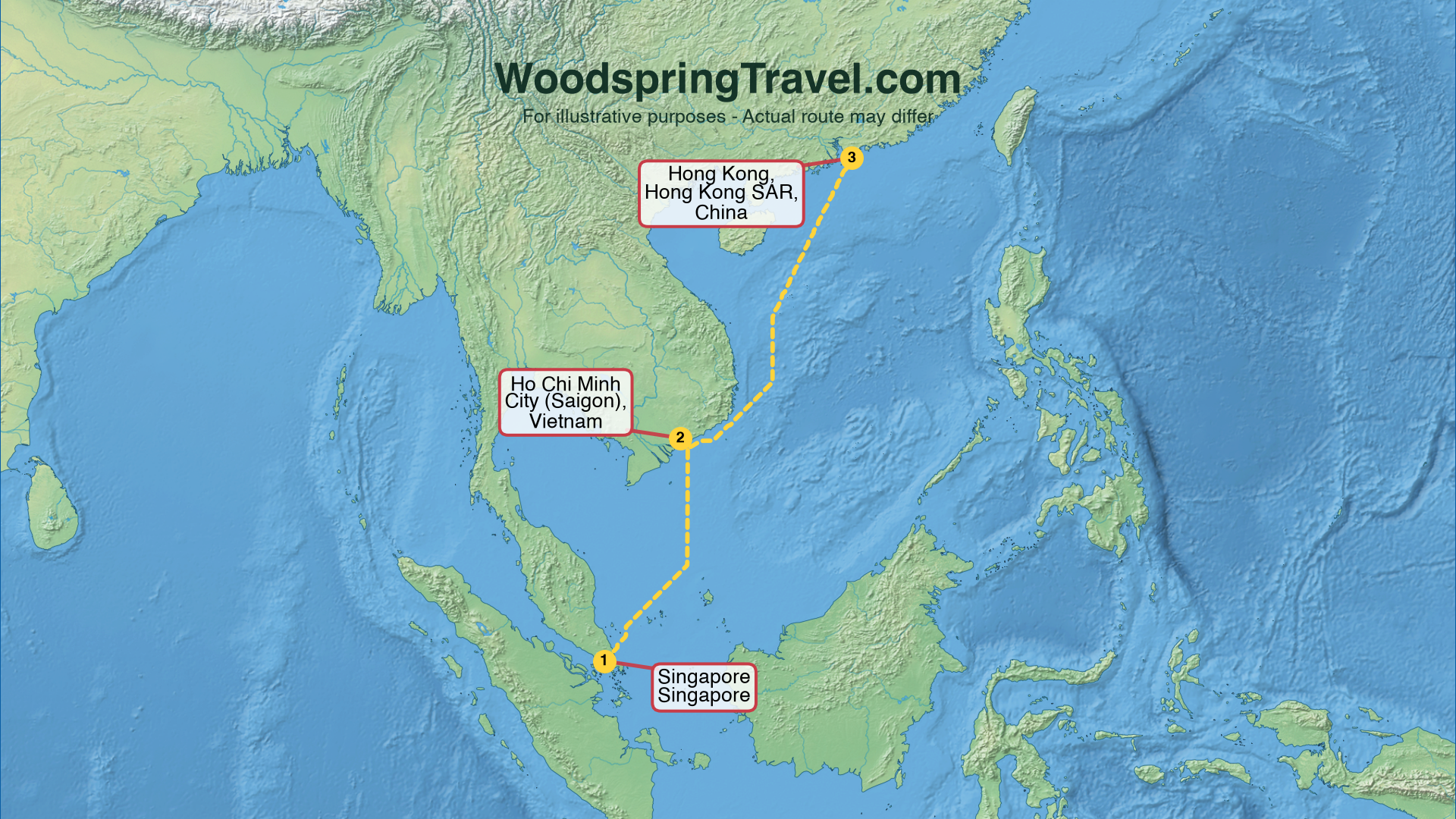Route Illustration - Actual route may differ