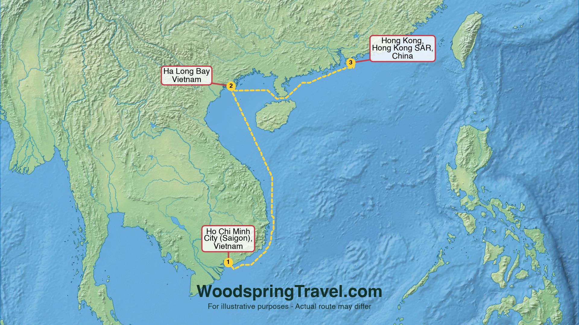 Route Illustration - Actual route may differ