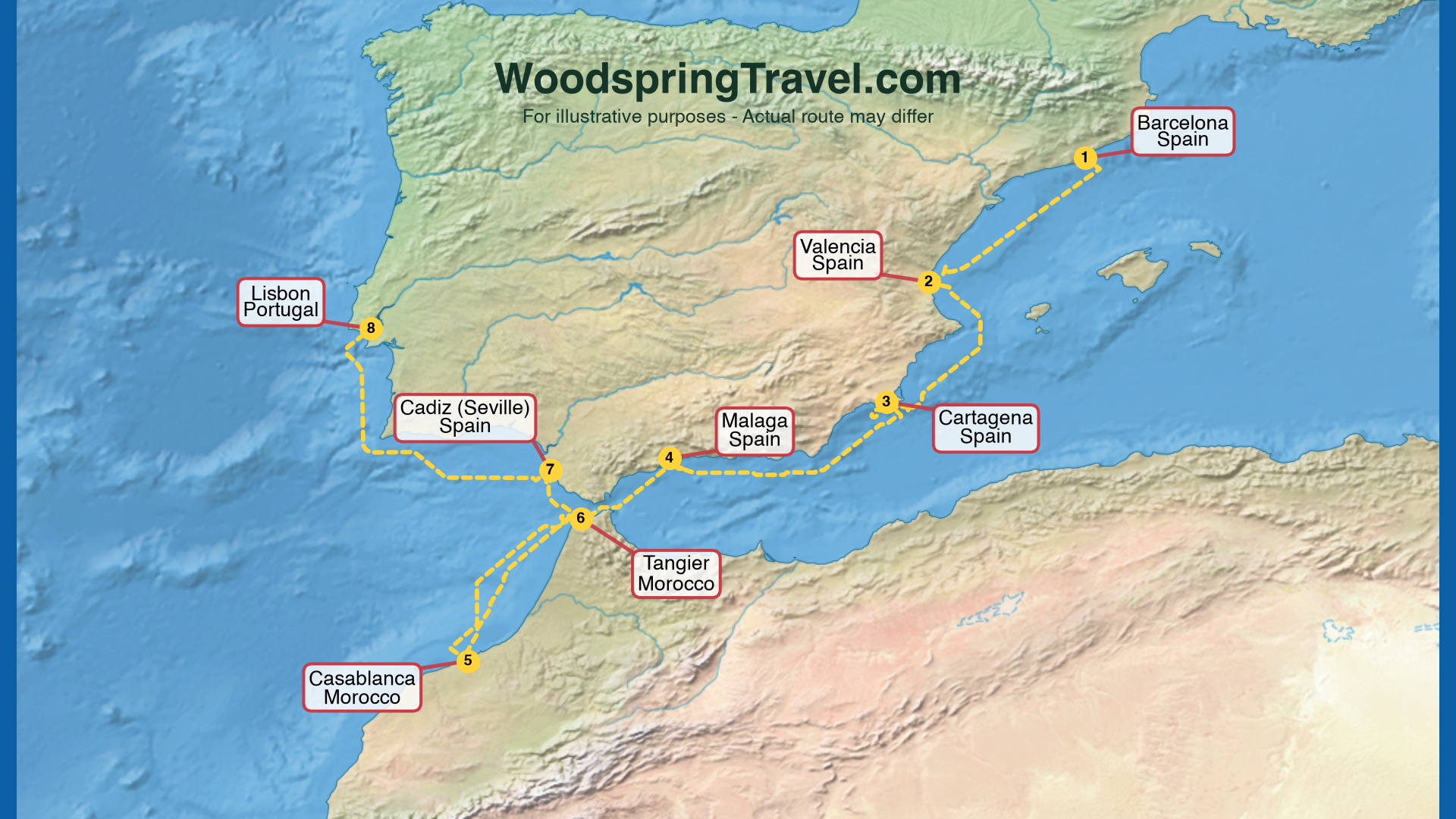 Route Illustration - Actual route may differ