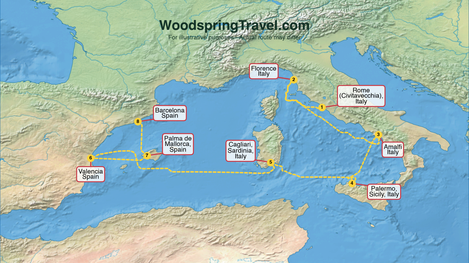 Route Illustration - Actual route may differ