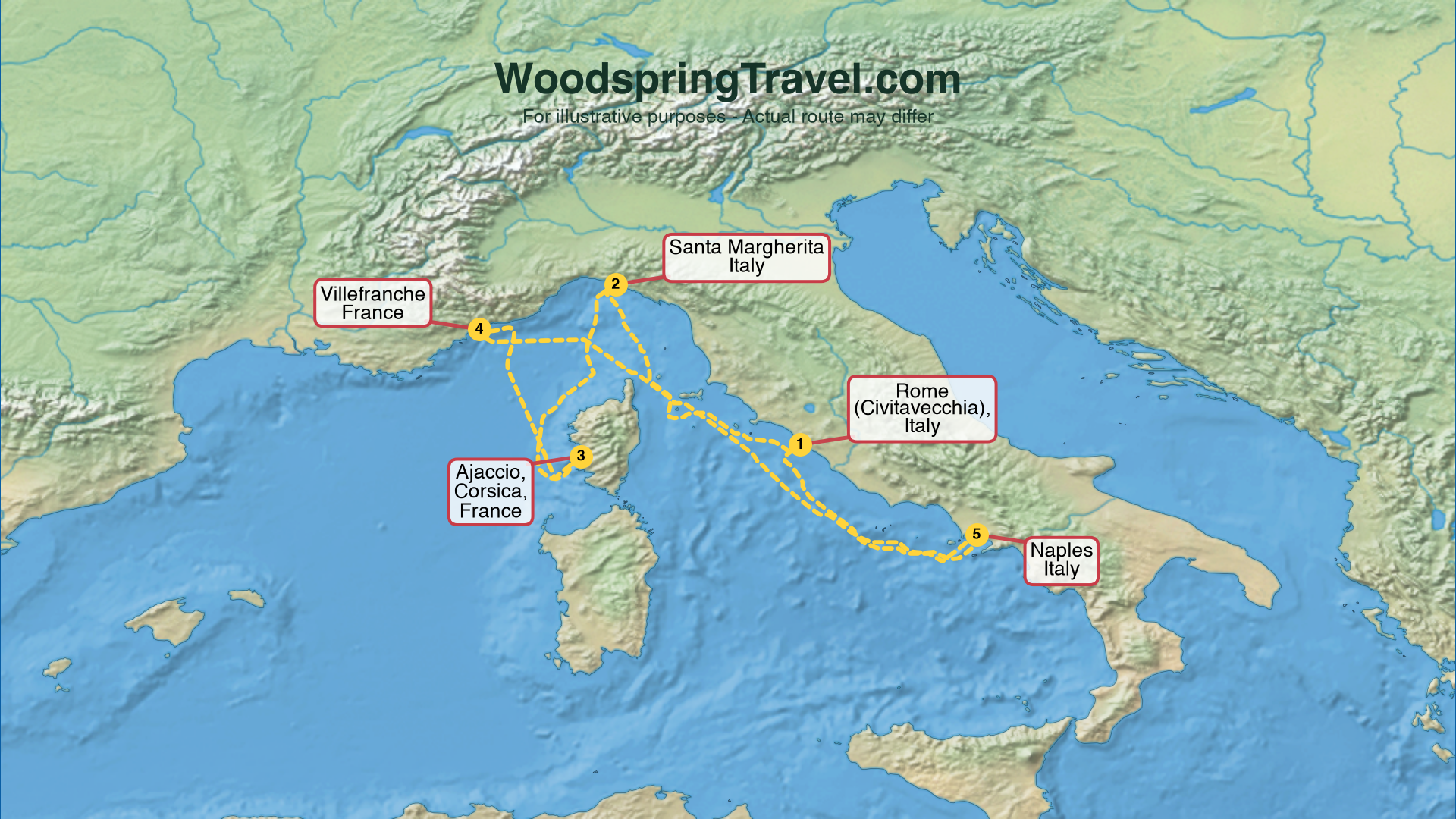 Route Illustration - Actual route may differ