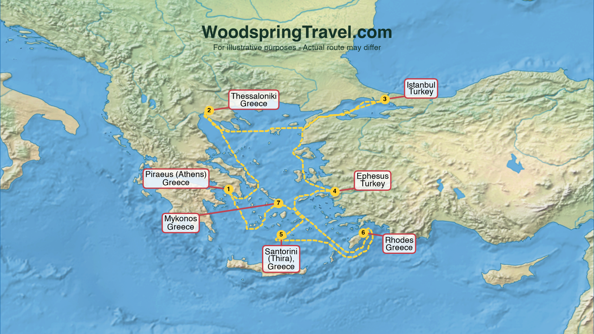 Route Illustration - Actual route may differ