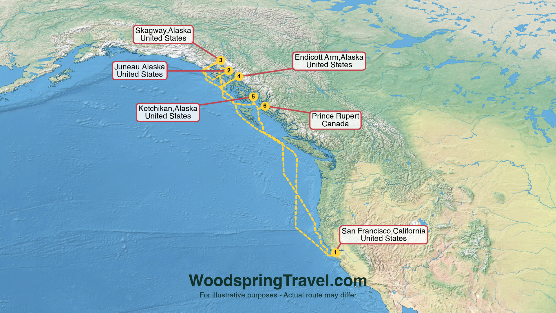 Route Illustration - Actual route may differ