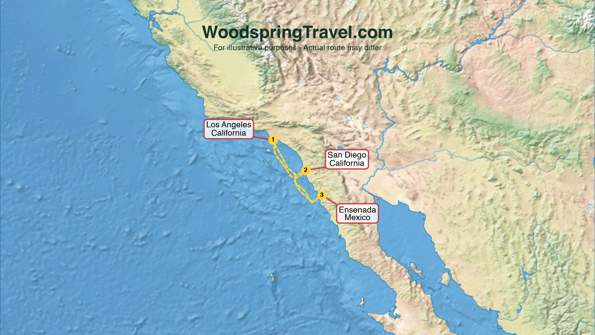 Route Illustration - Actual route may differ