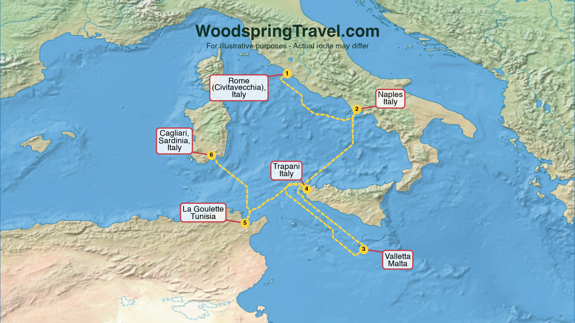 Route Illustration - Actual route may differ