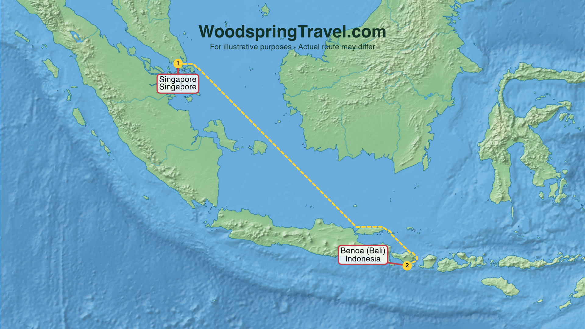 Route Illustration - Actual route may differ