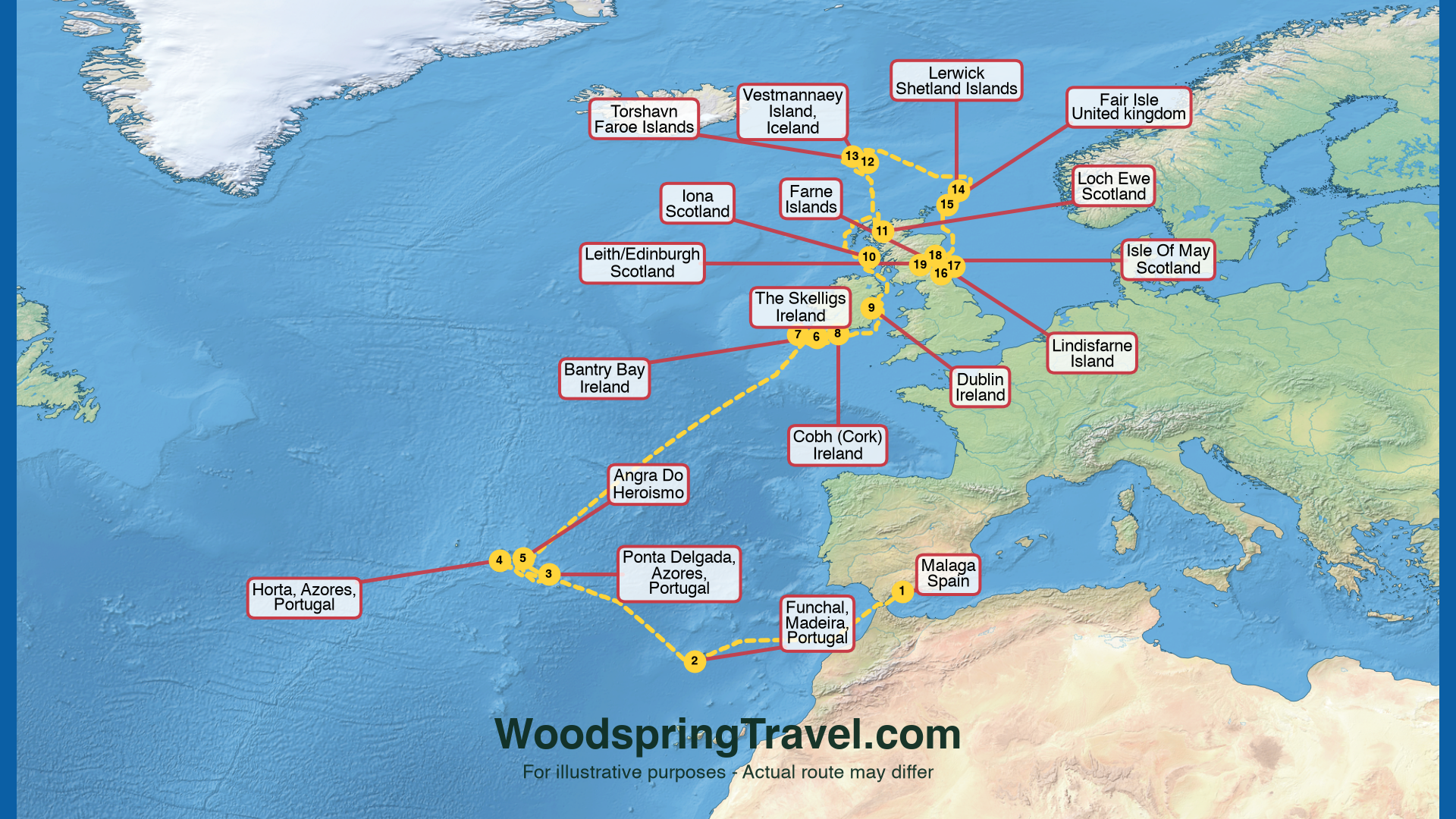 Route Illustration - Actual route may differ
