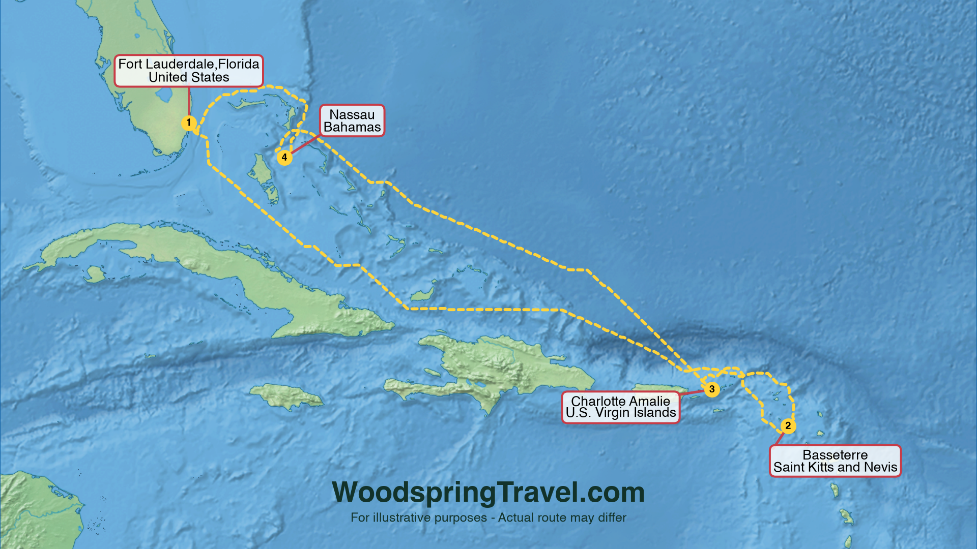 Route Illustration - Actual route may differ