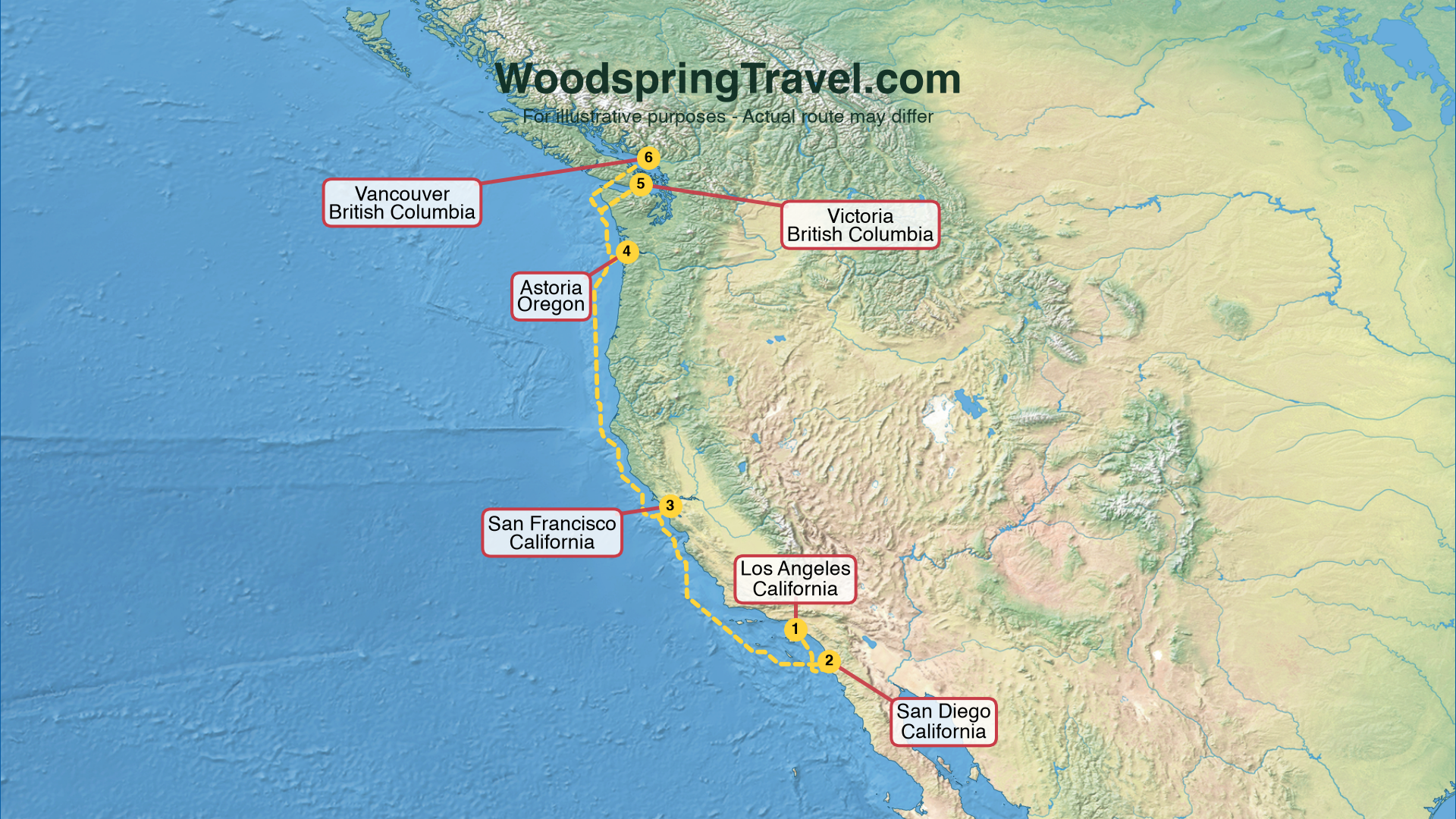 Route Illustration - Actual route may differ