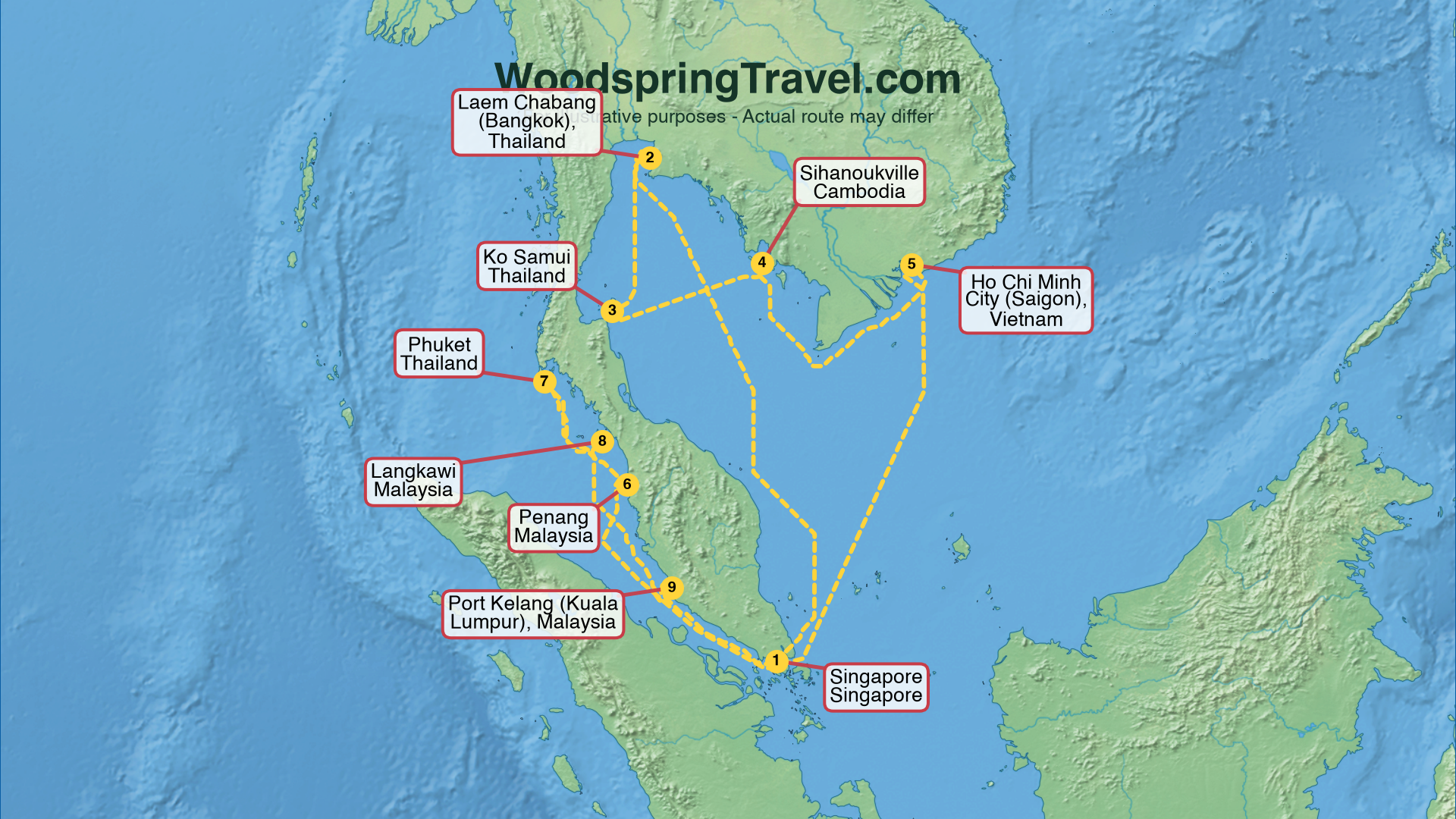 Route Illustration - Actual route may differ
