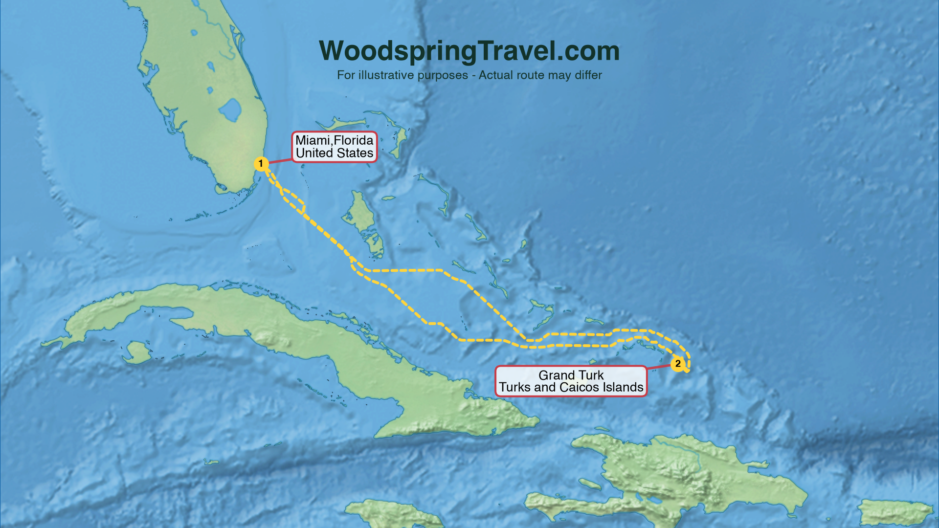 Route Illustration - Actual route may differ