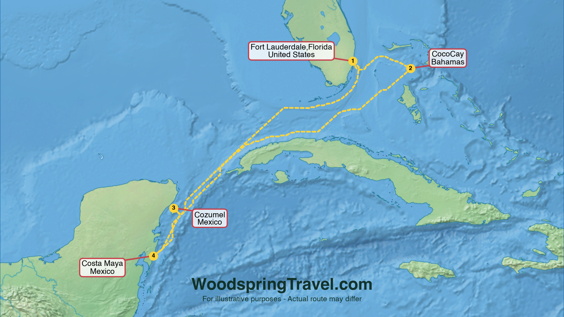 Route Illustration - Actual route may differ