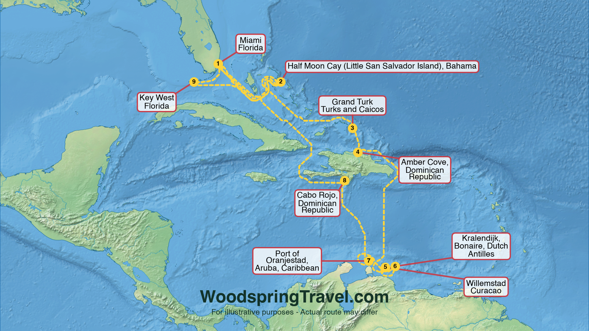 Route Illustration - Actual route may differ