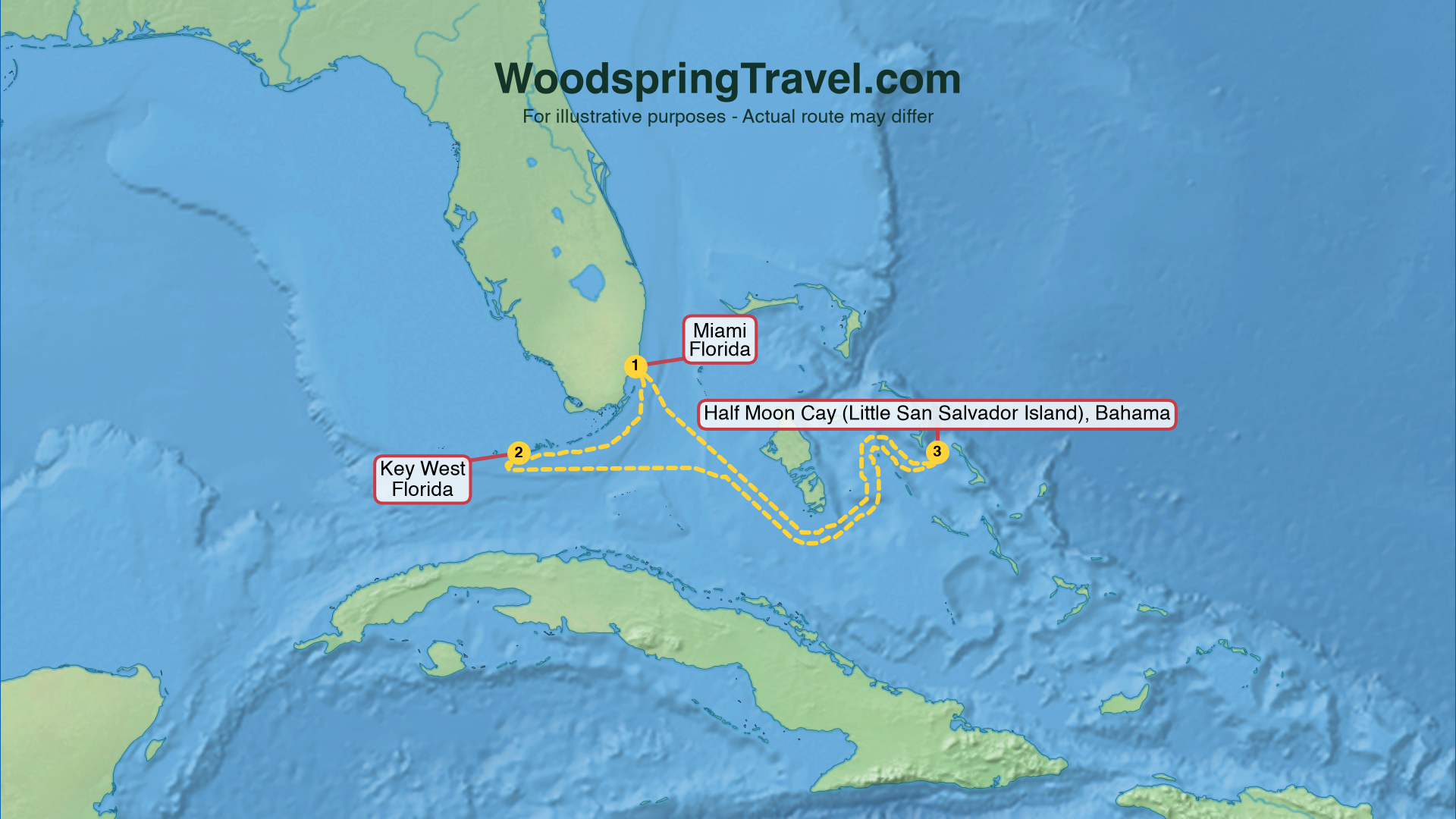Route Illustration - Actual route may differ