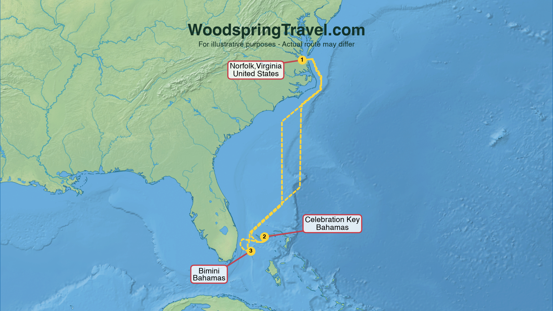 Route Illustration - Actual route may differ