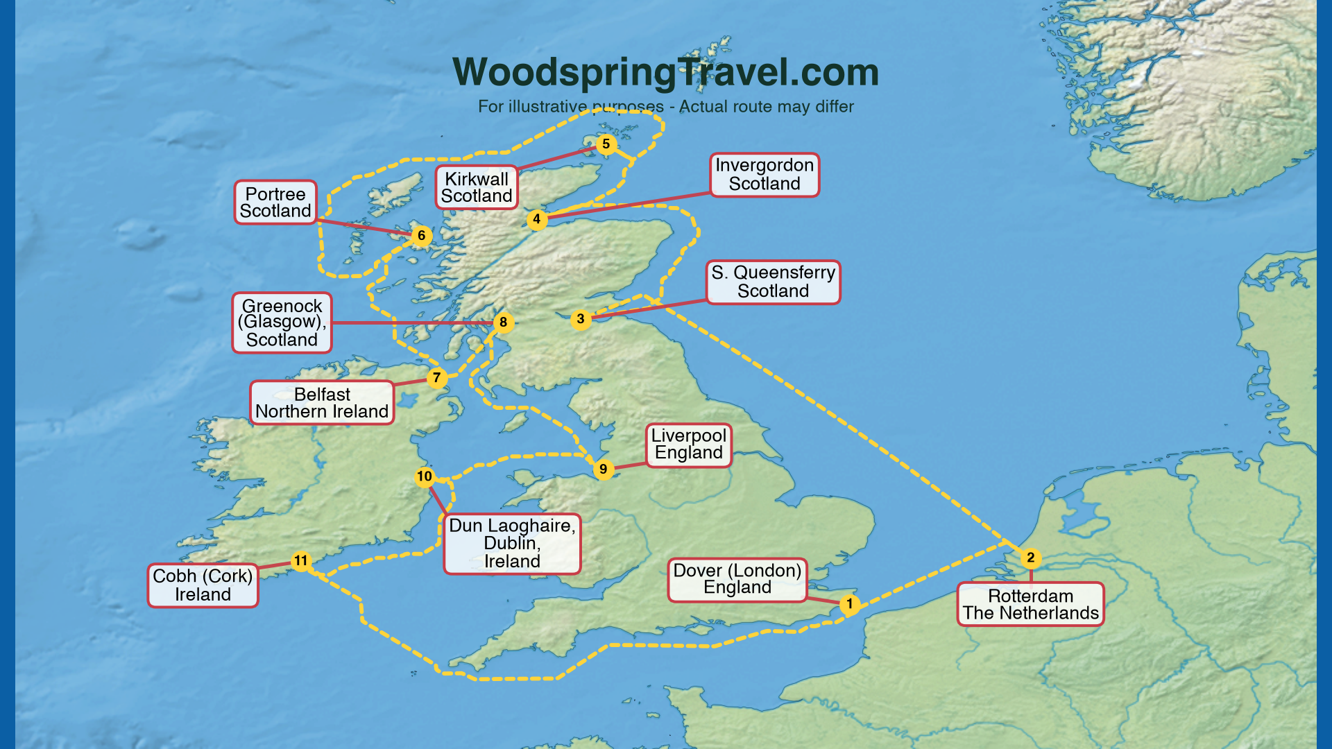 Route Illustration - Actual route may differ
