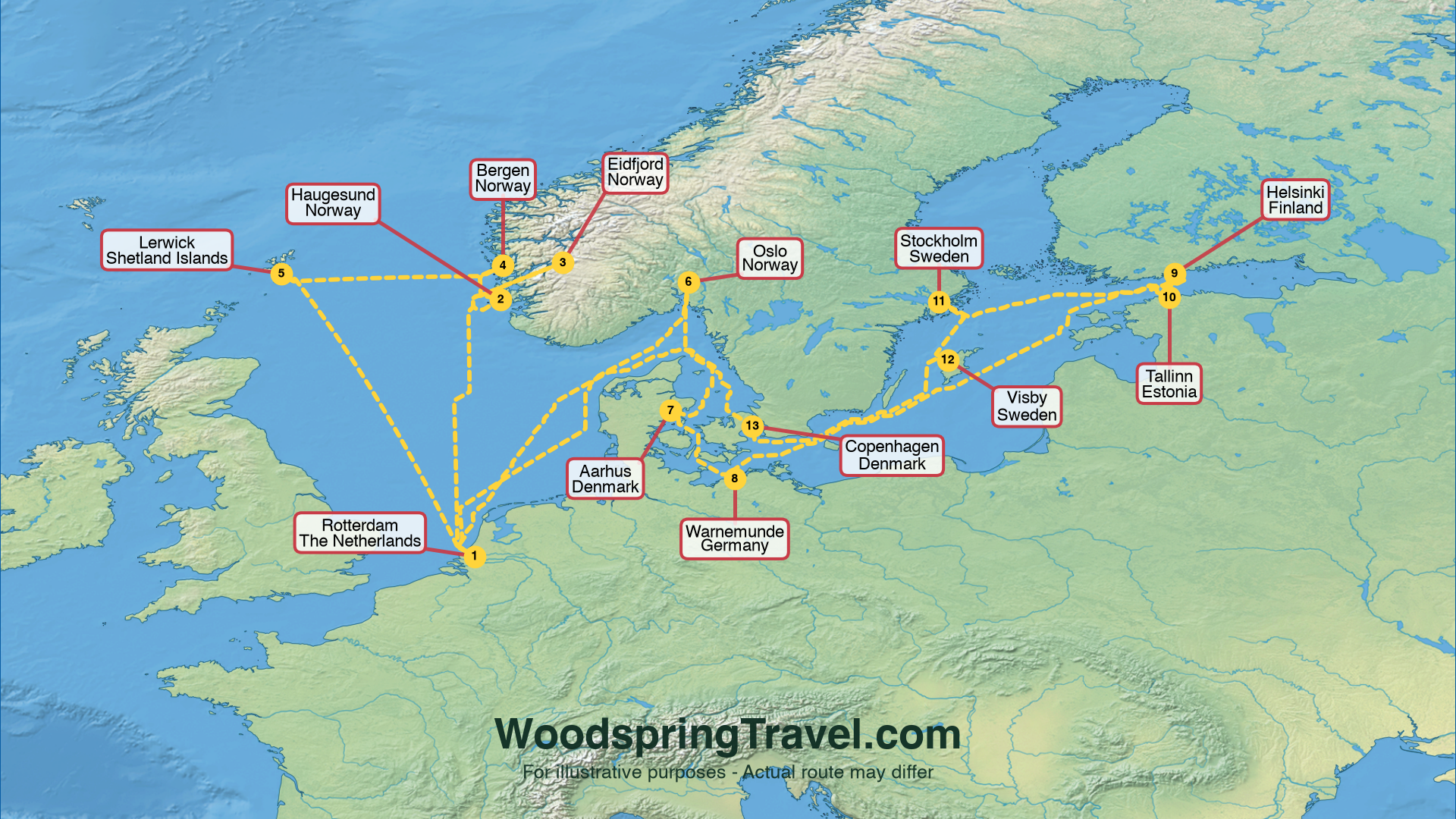 Route Illustration - Actual route may differ Route Illustration - Actual route may differ
