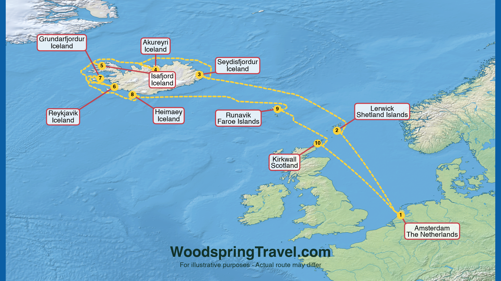 Route Illustration - Actual route may differ