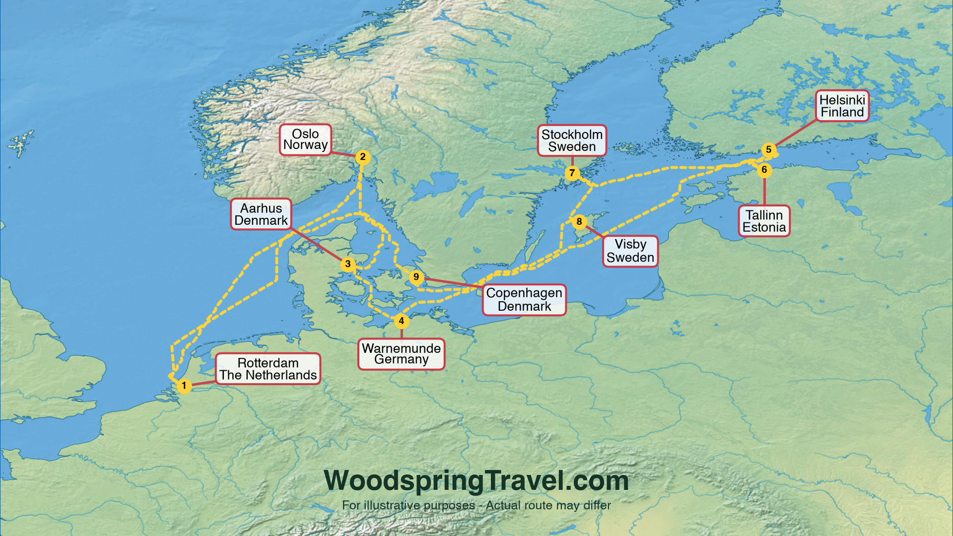 Route Illustration - Actual route may differ Route Illustration - Actual route may differ