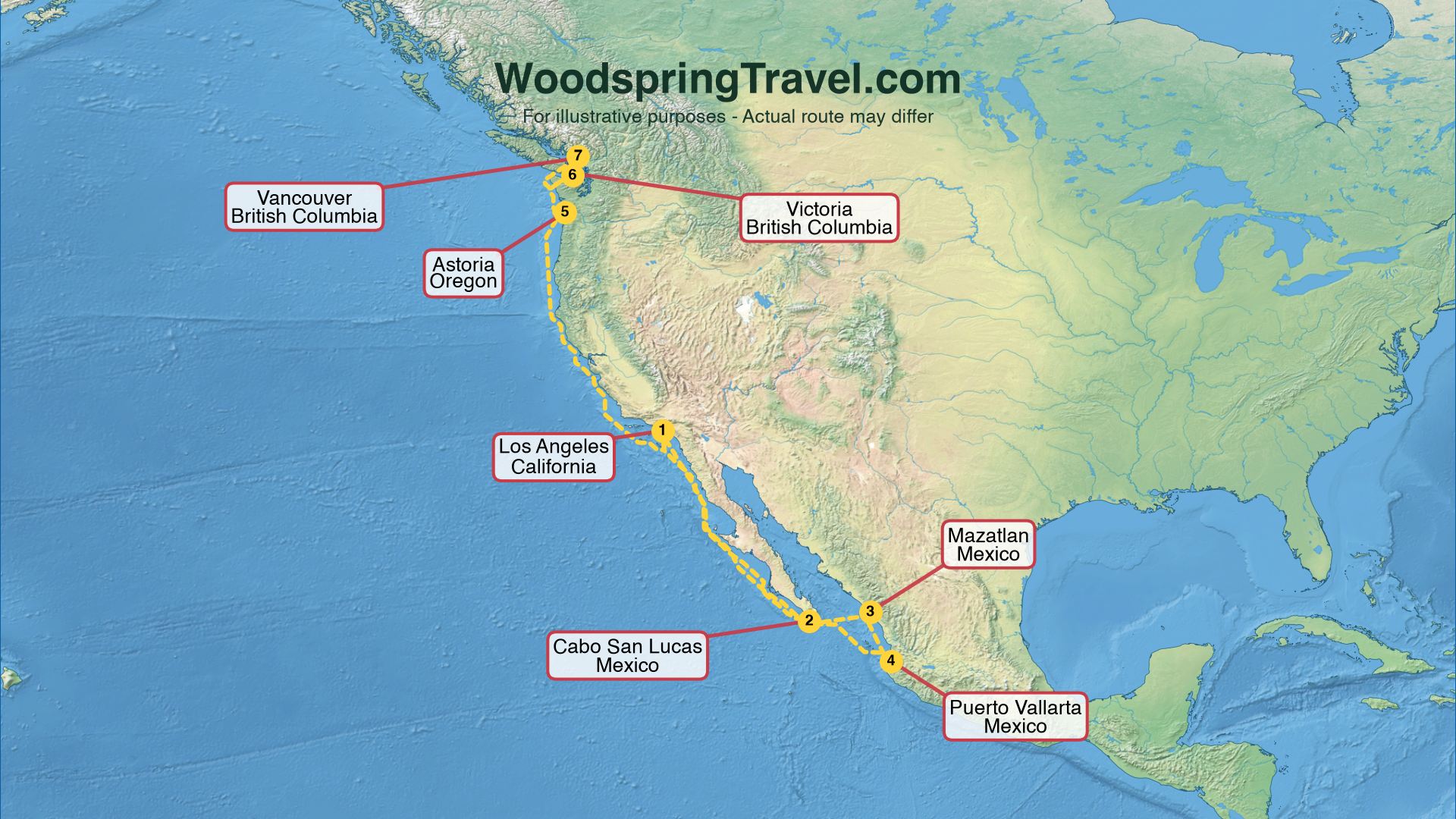 Route Illustration - Actual route may differ