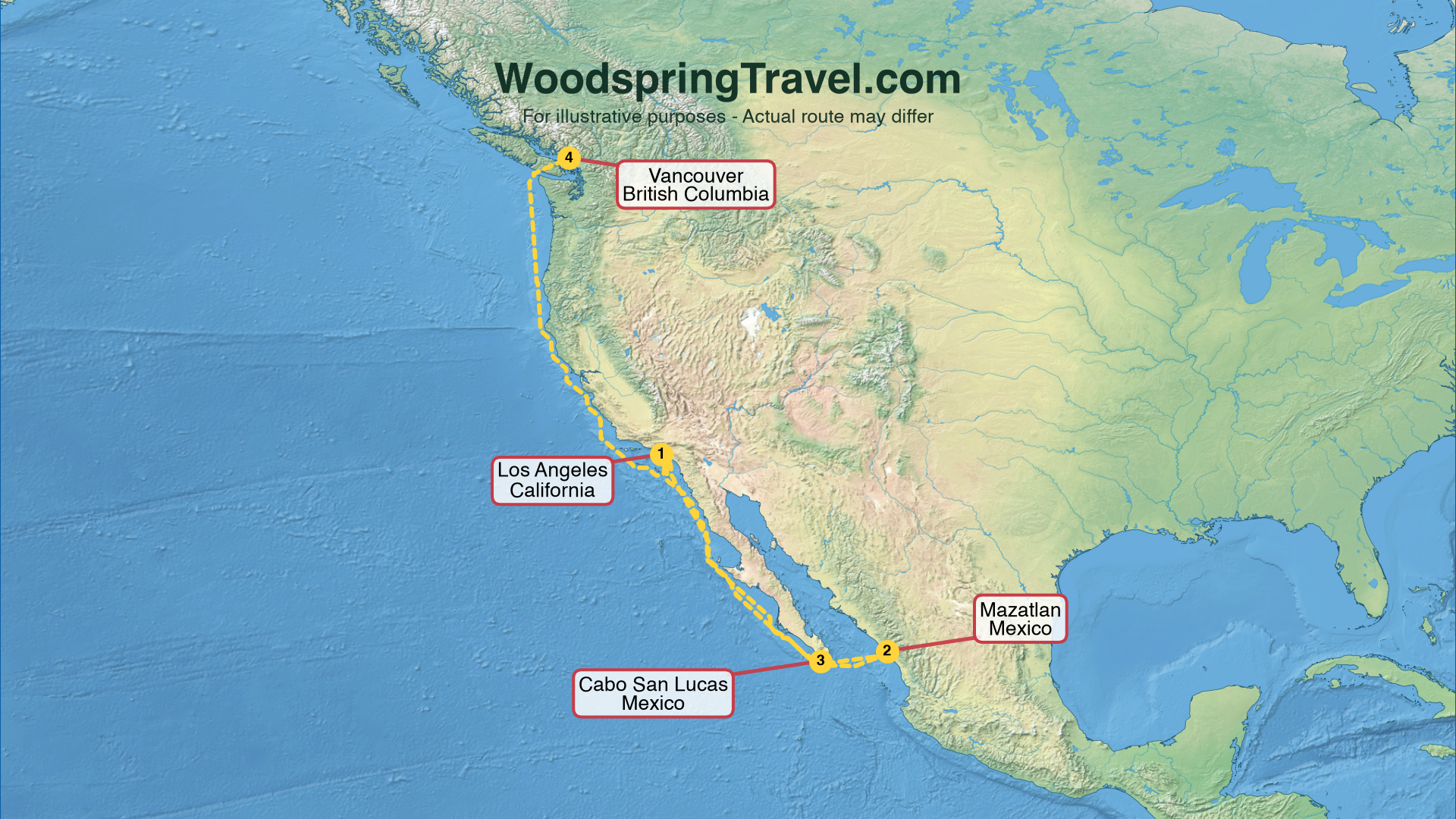 Route Illustration - Actual route may differ