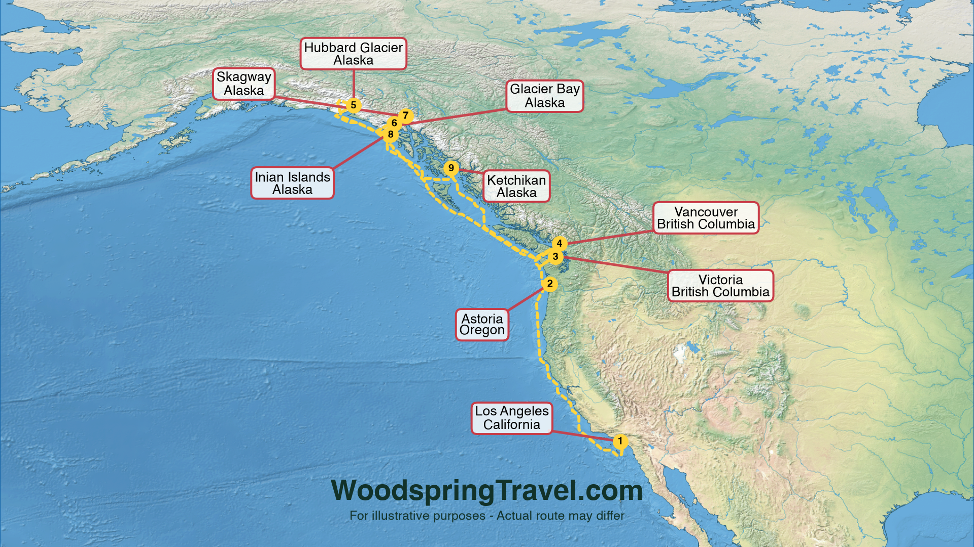 Route Illustration - Actual route may differ