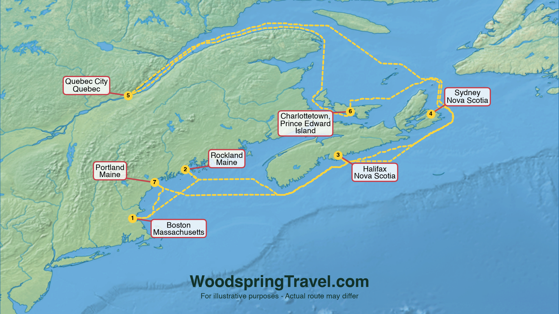 Route Illustration - Actual route may differ