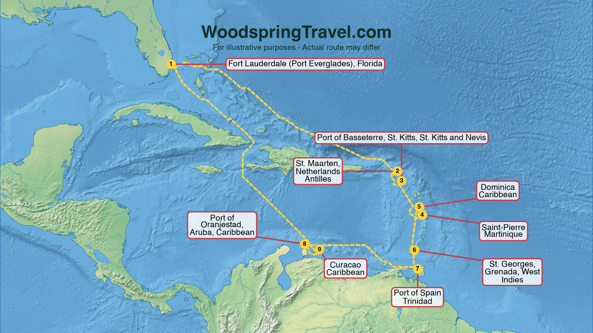 Route Illustration - Actual route may differ