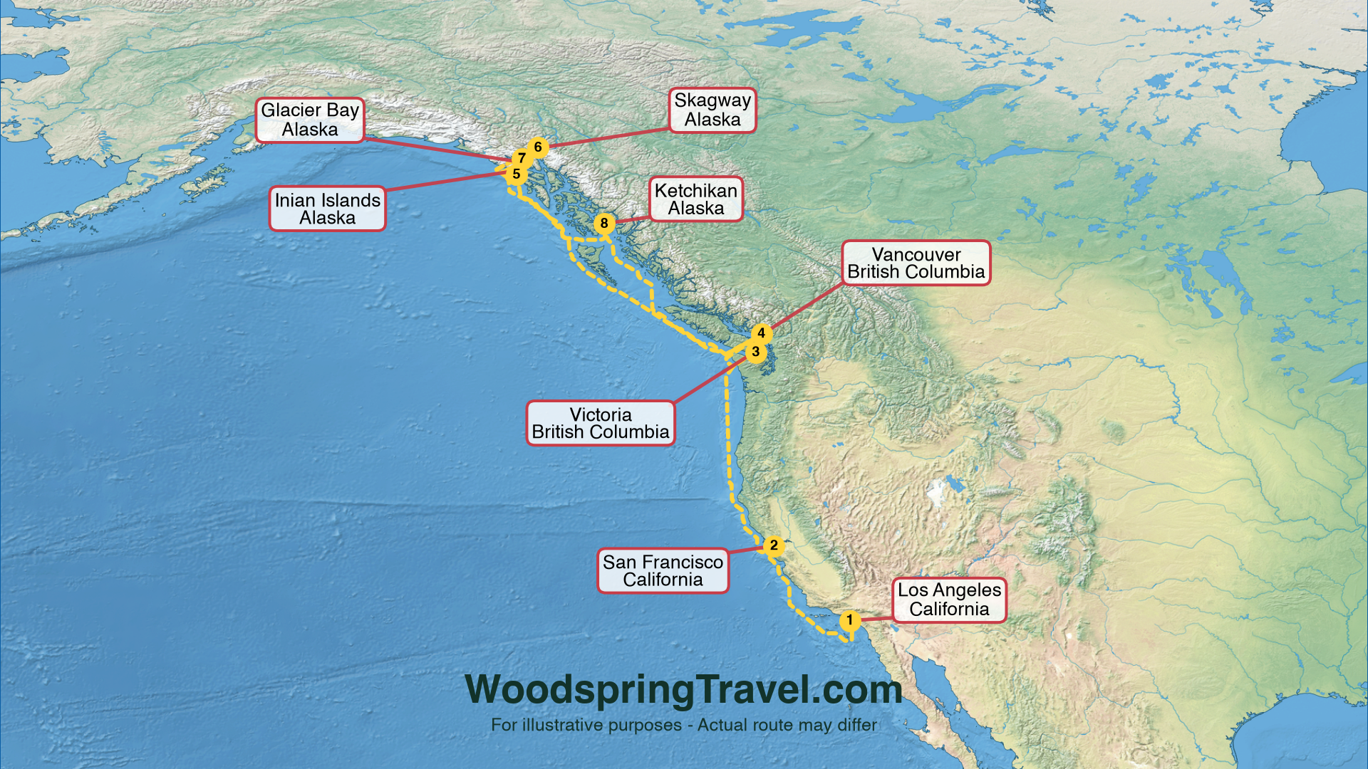 Route Illustration - Actual route may differ