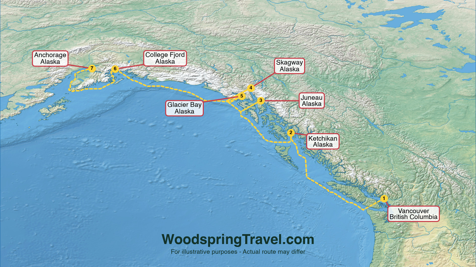 Route Illustration - Actual route may differ