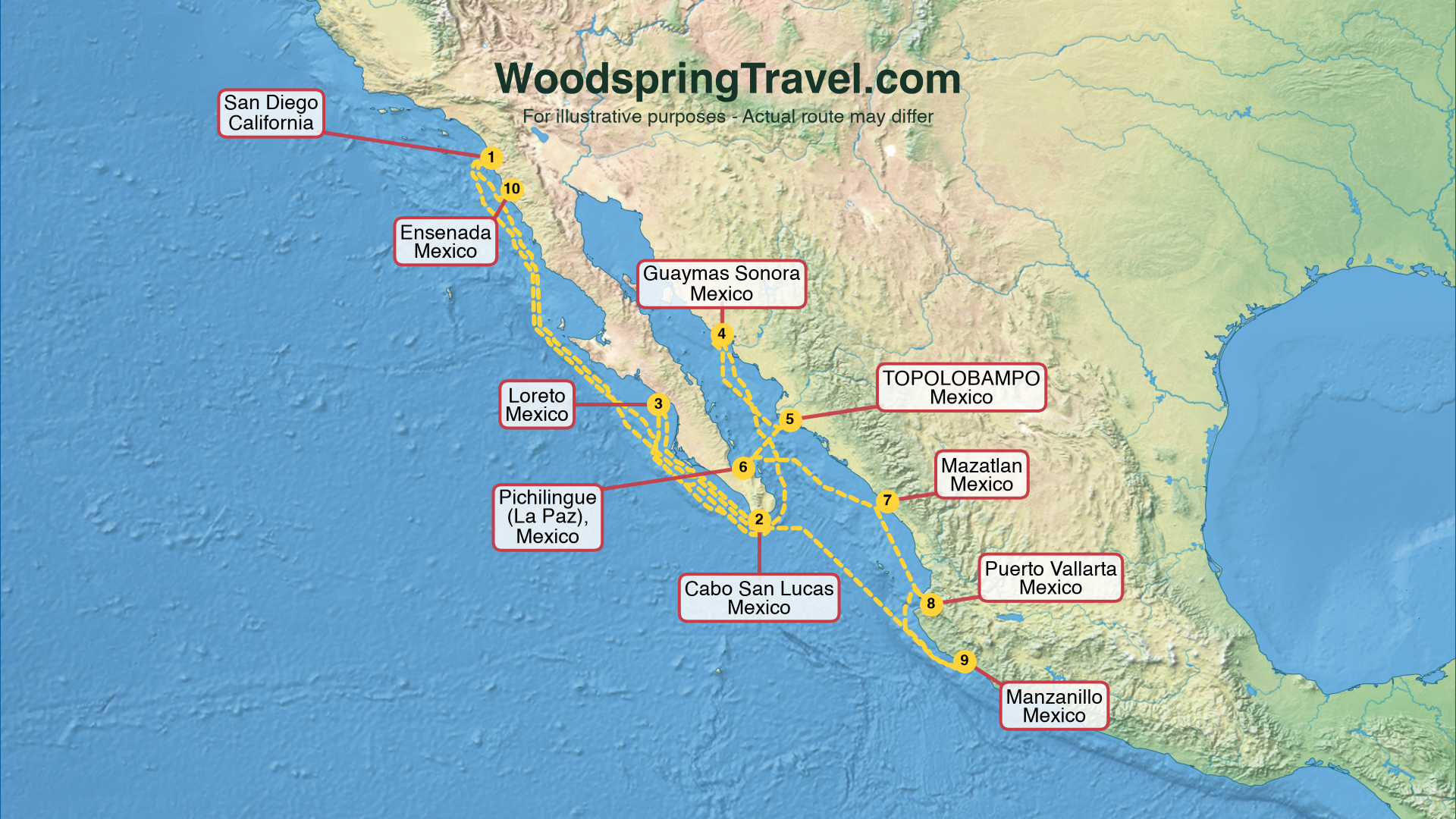 Route Illustration - Actual route may differ