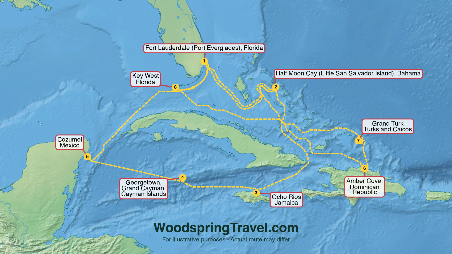 Route Illustration - Actual route may differ