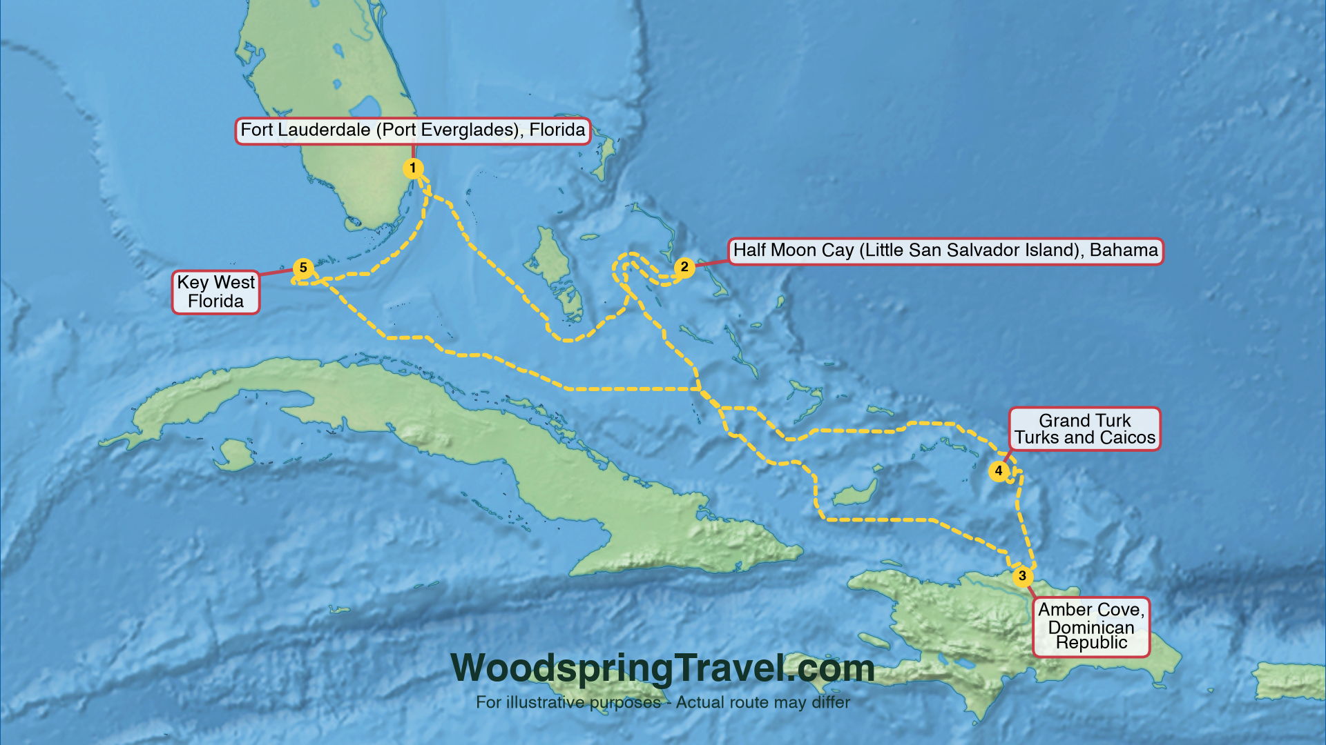 Route Illustration - Actual route may differ