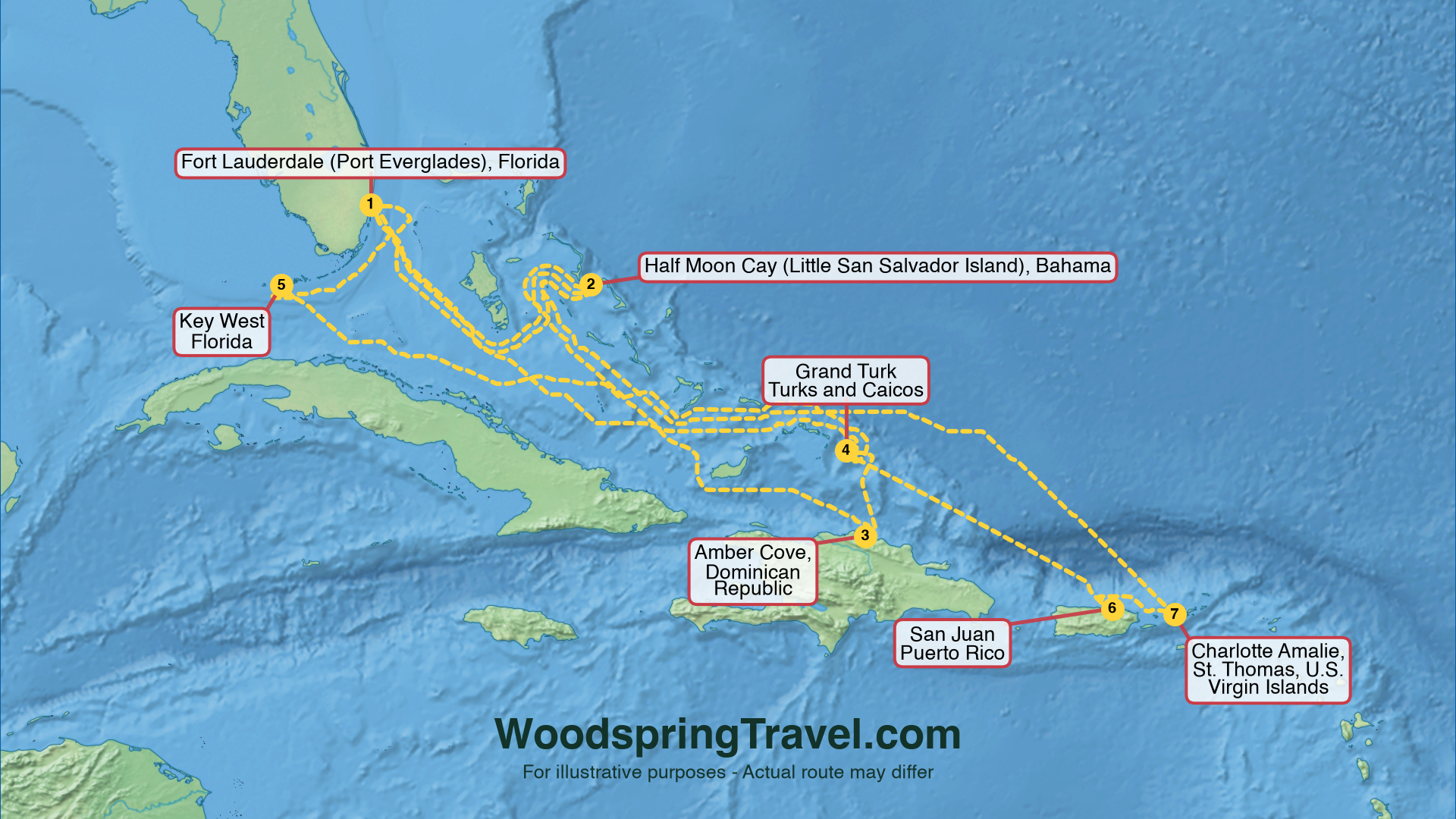 Route Illustration - Actual route may differ