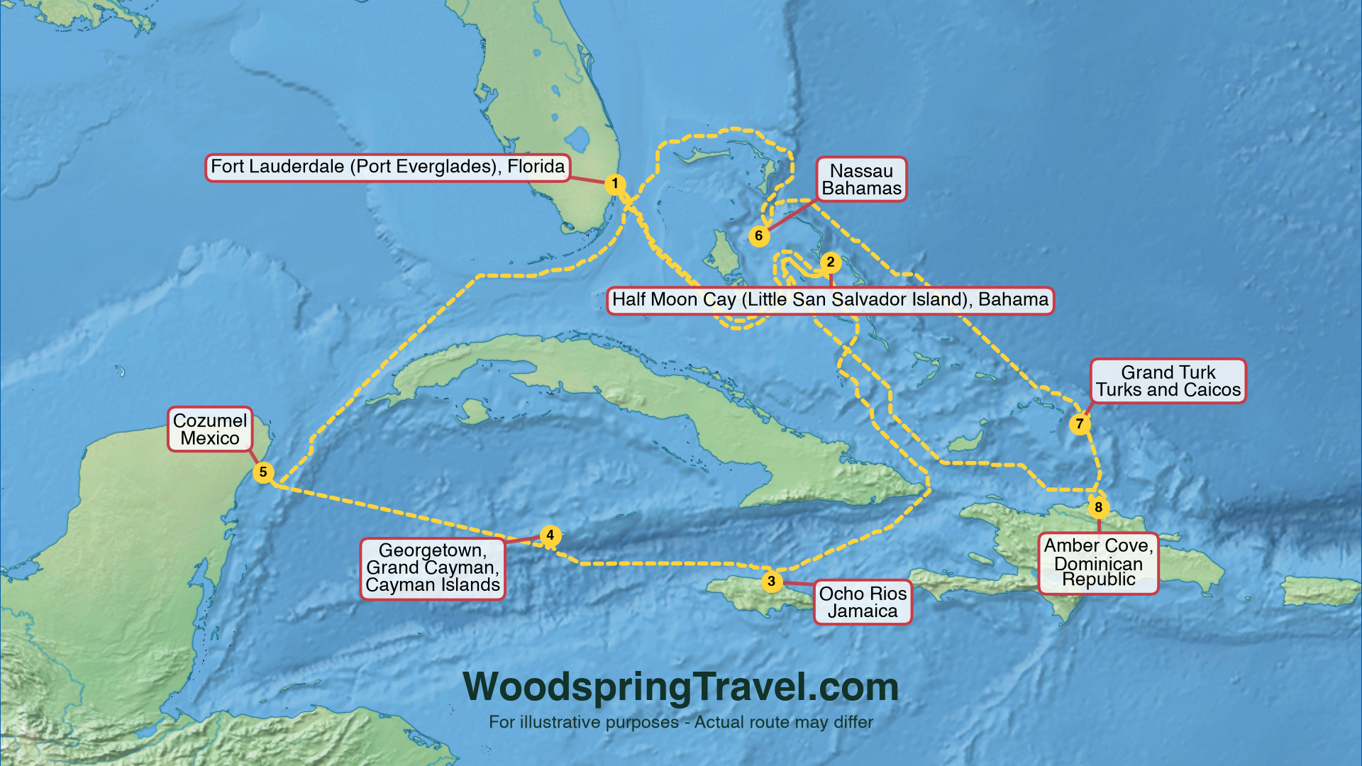 Route Illustration - Actual route may differ