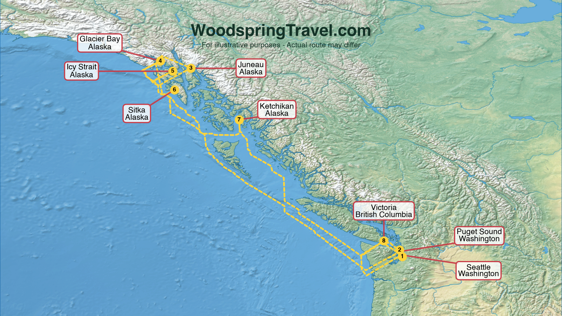 Route Illustration - Actual route may differ