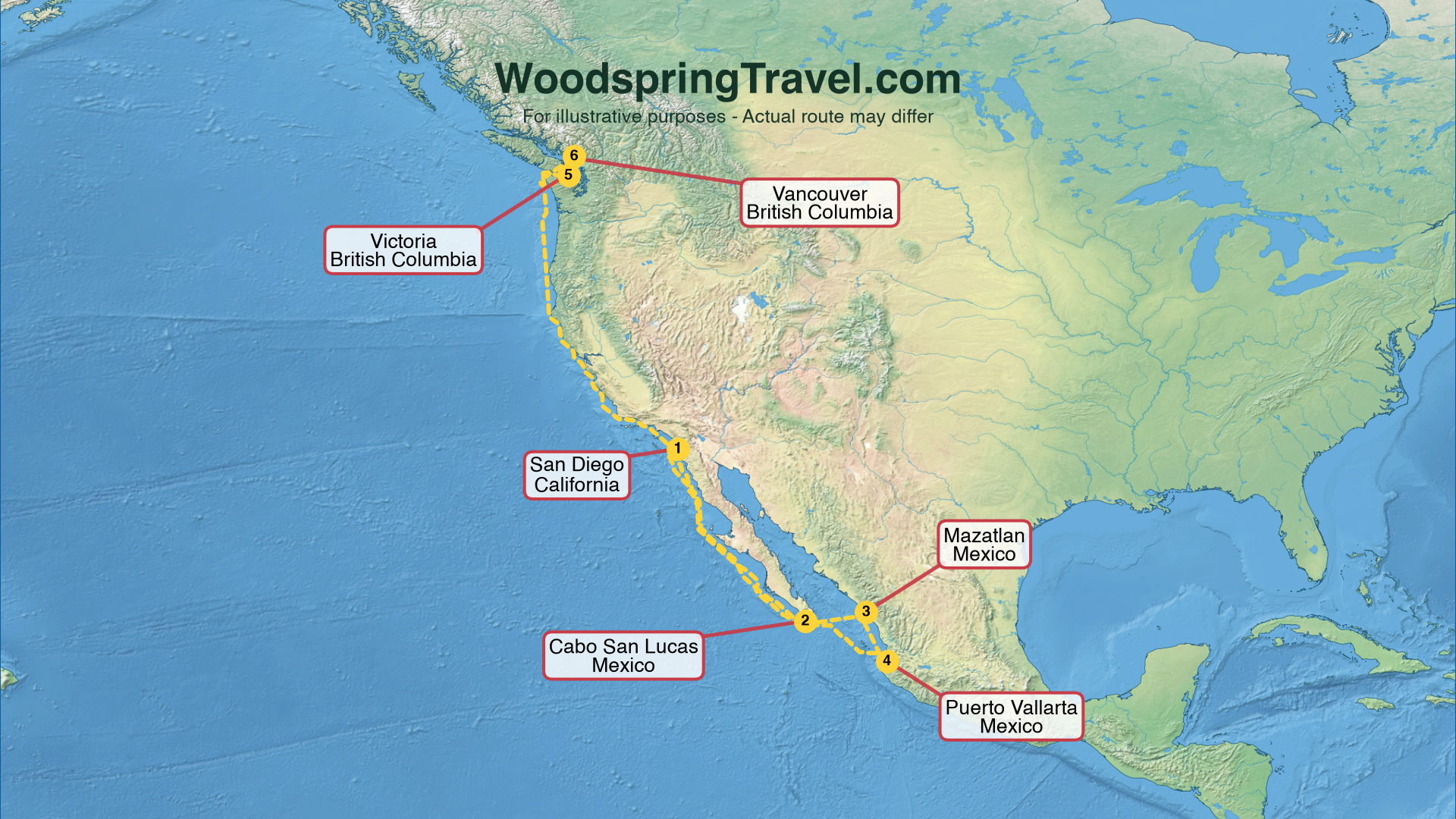 Route Illustration - Actual route may differ