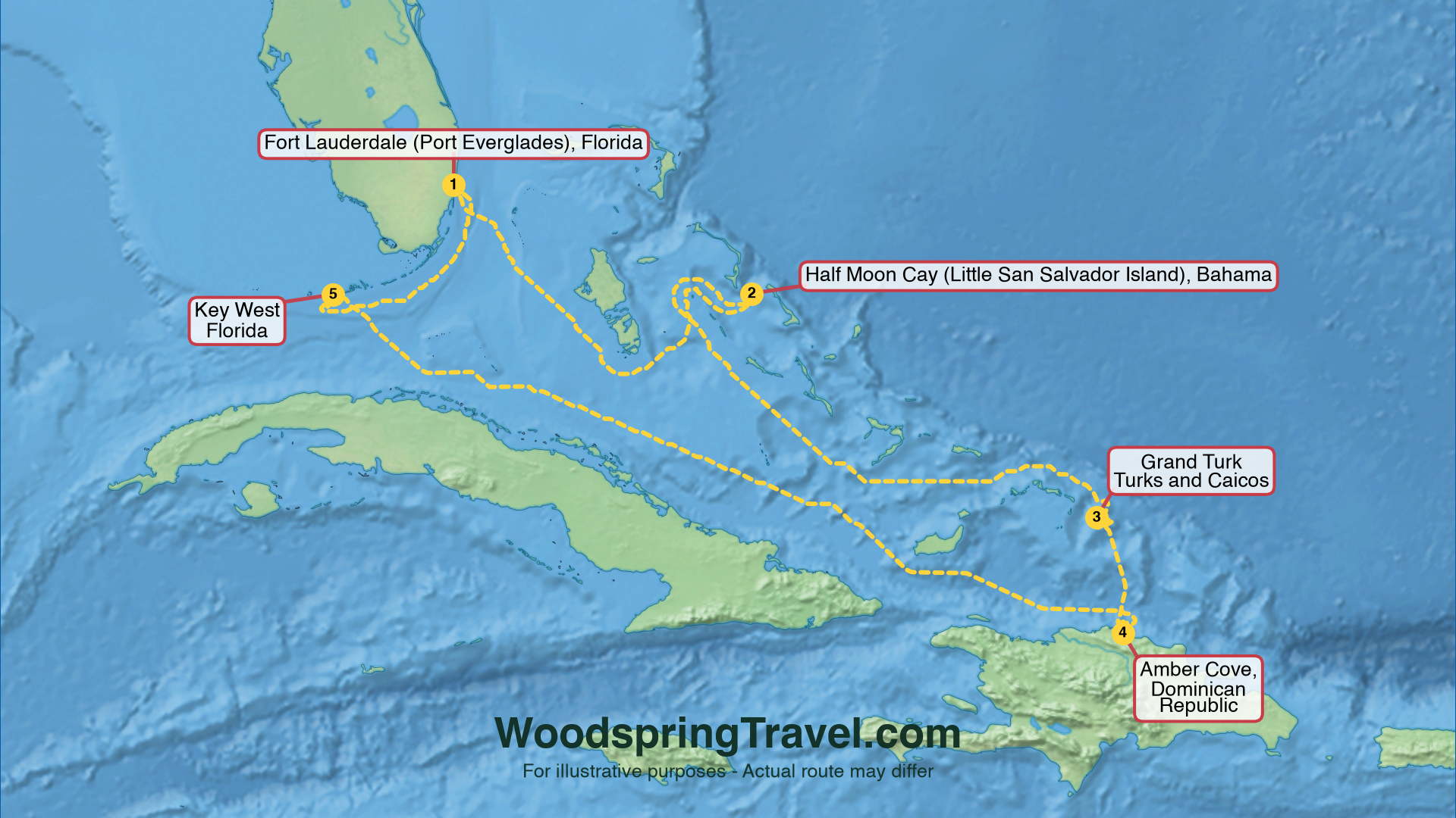 Route Illustration - Actual route may differ