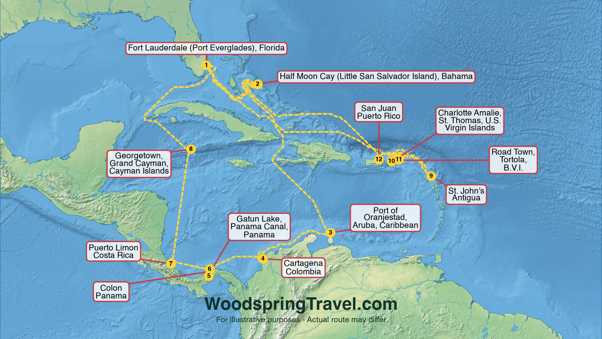Route Illustration - Actual route may differ