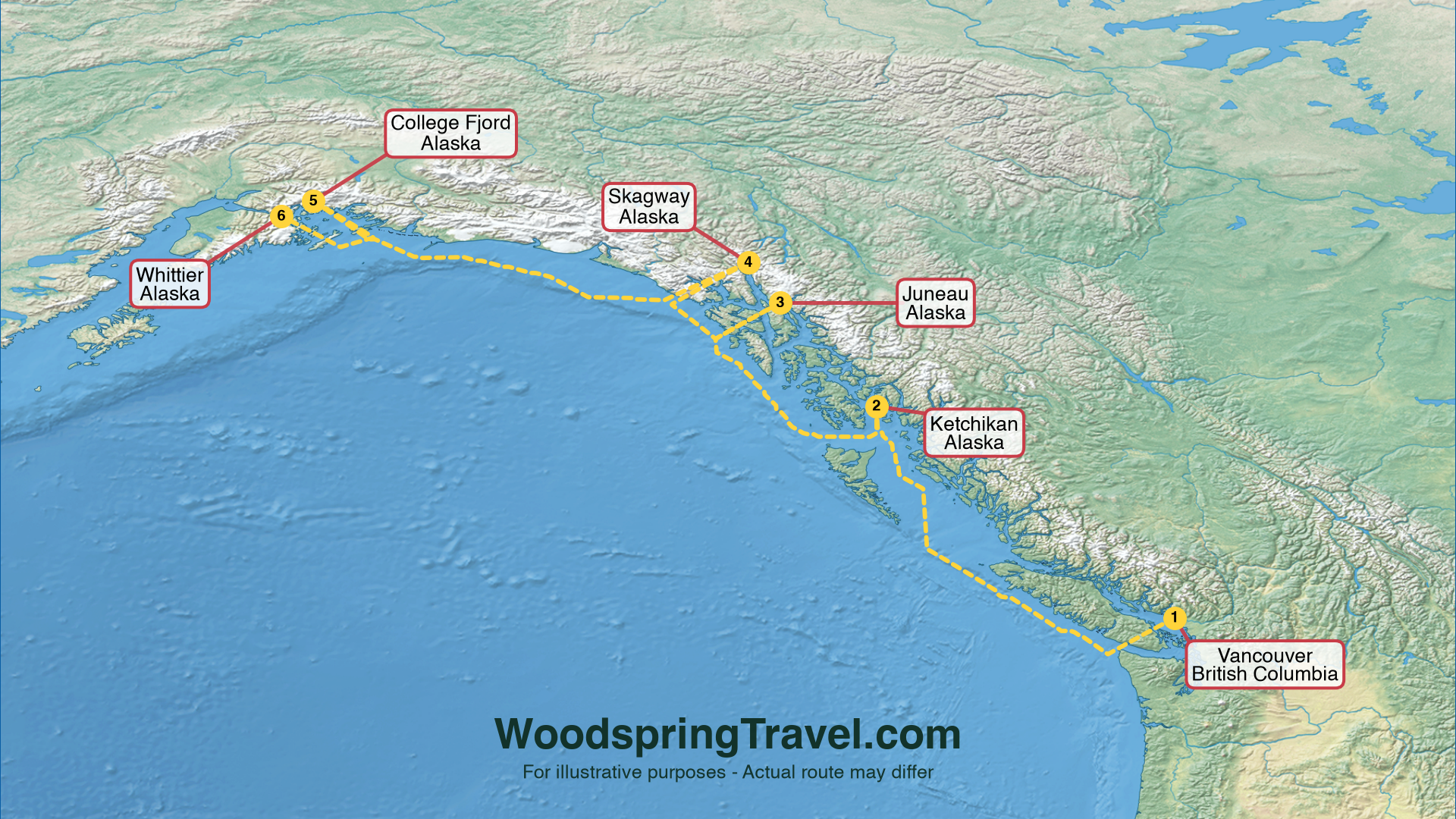 Route Illustration - Actual route may differ