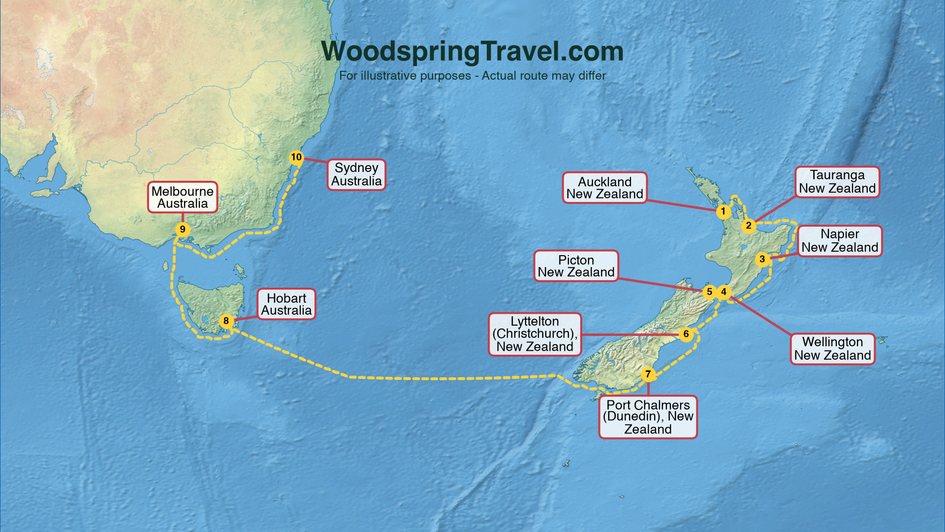 Route Illustration - Actual route may differ