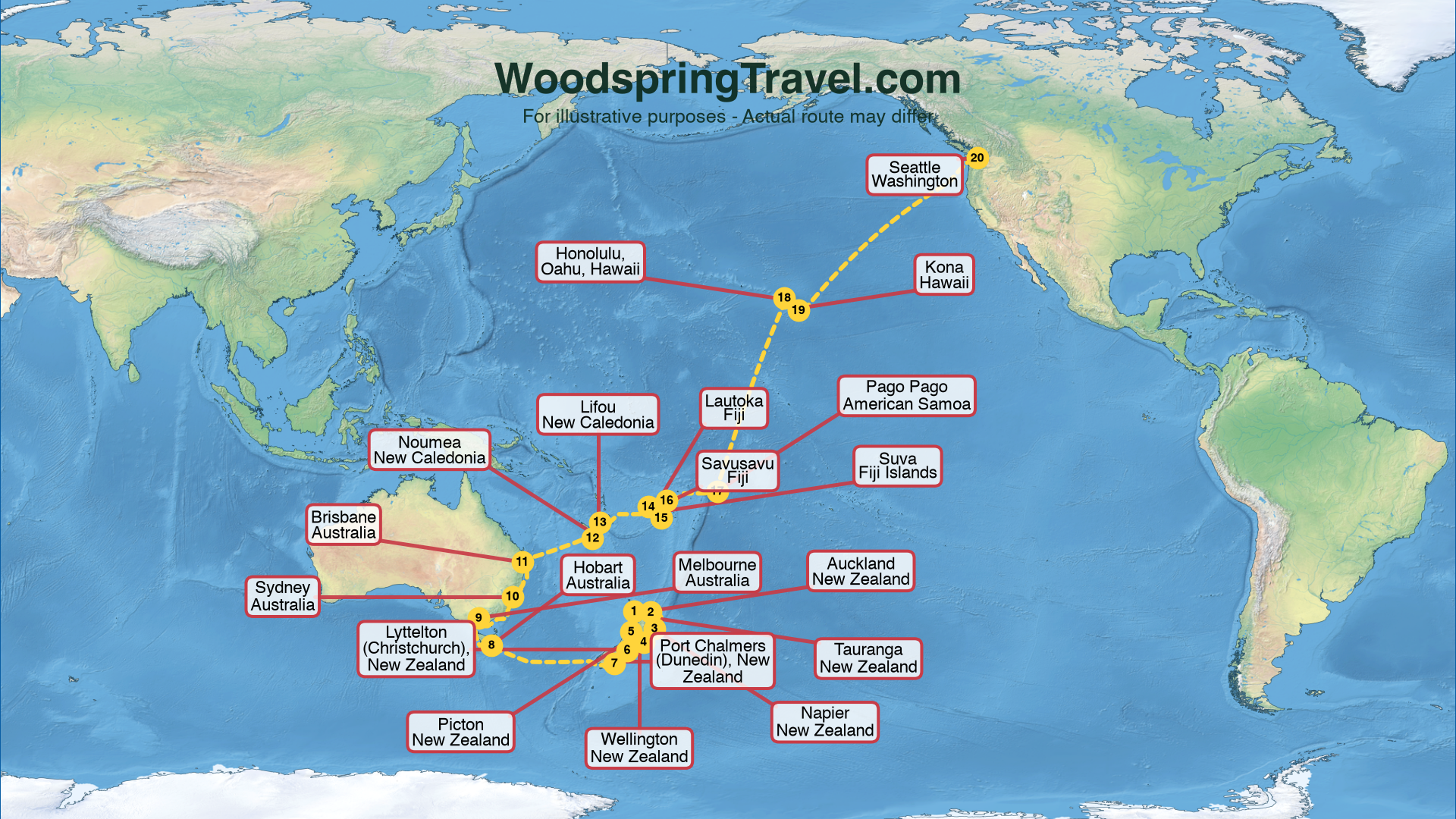 Route Illustration - Actual route may differ