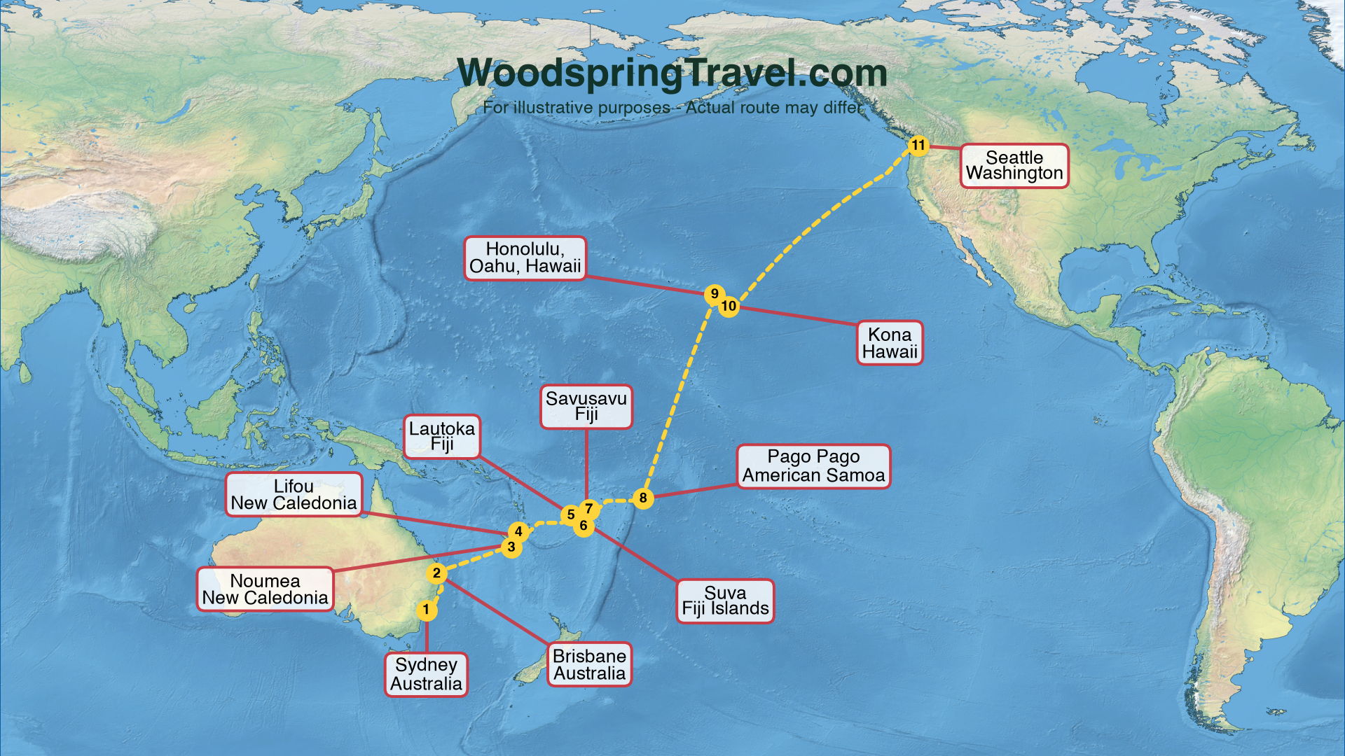 Route Illustration - Actual route may differ
