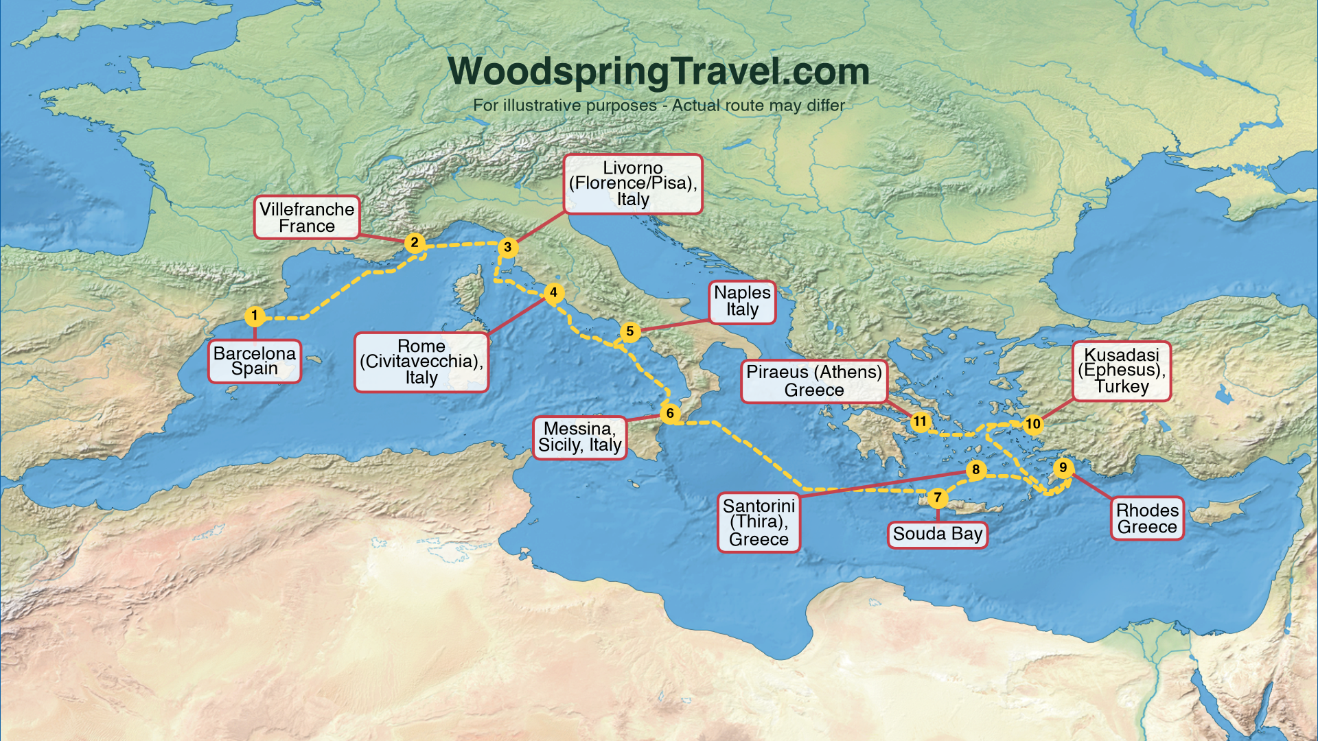 Route Illustration - Actual route may differ